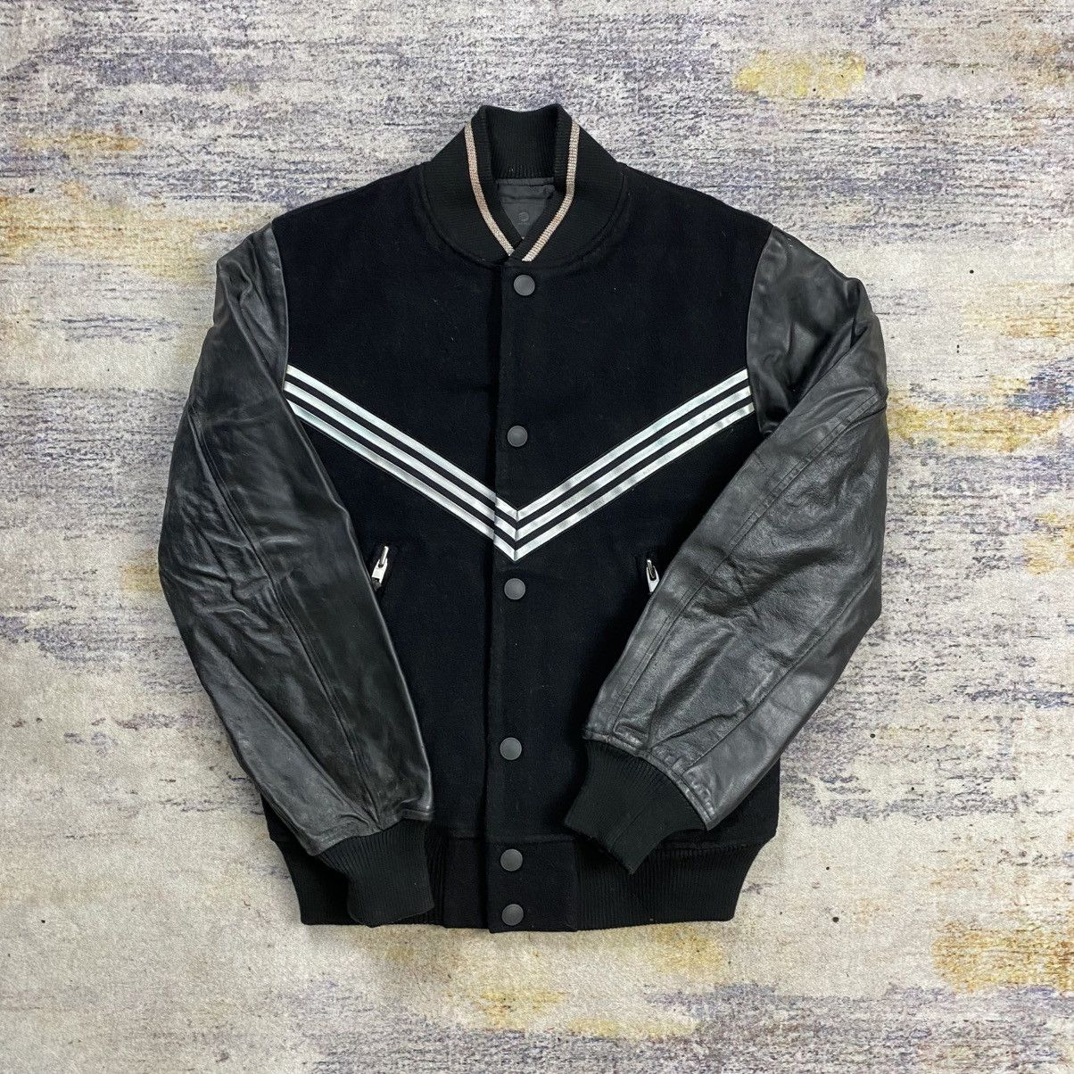 Y-3 Y-3 yohji yamamoto wool varsity mix leather Size US XS / EU 42 / 0 - 6 Thumbnail