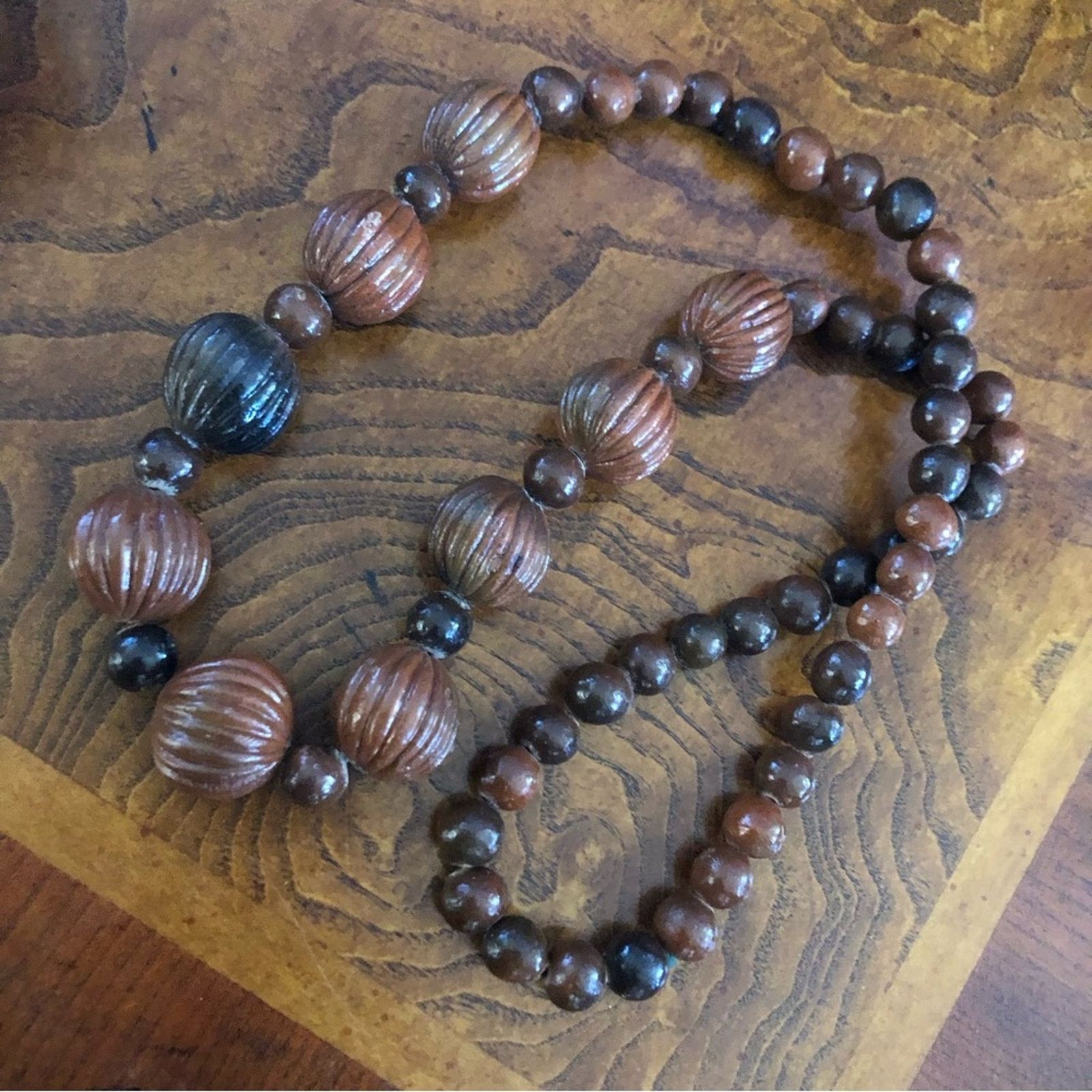 Handmade Handmade brown buri nut beaded necklace Size ONE SIZE - 7 Thumbnail