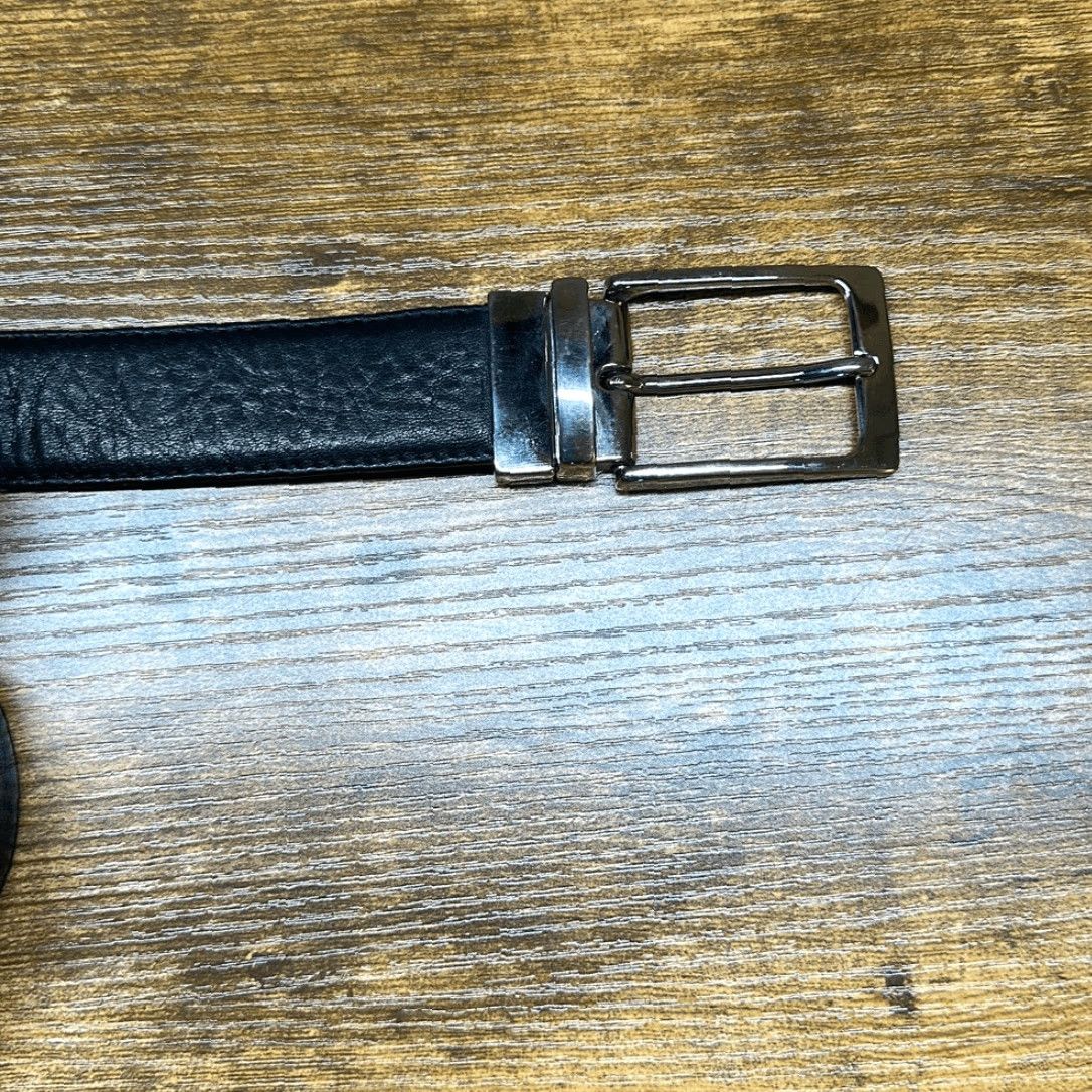 Vintage VINTAGE No Brand Belt Men Reversible Leather Black Brown Made in Italy 10683 Belt M Brown Mens 42” without Buckle W 1.25” Size ONE SIZE - 6 Thumbnail
