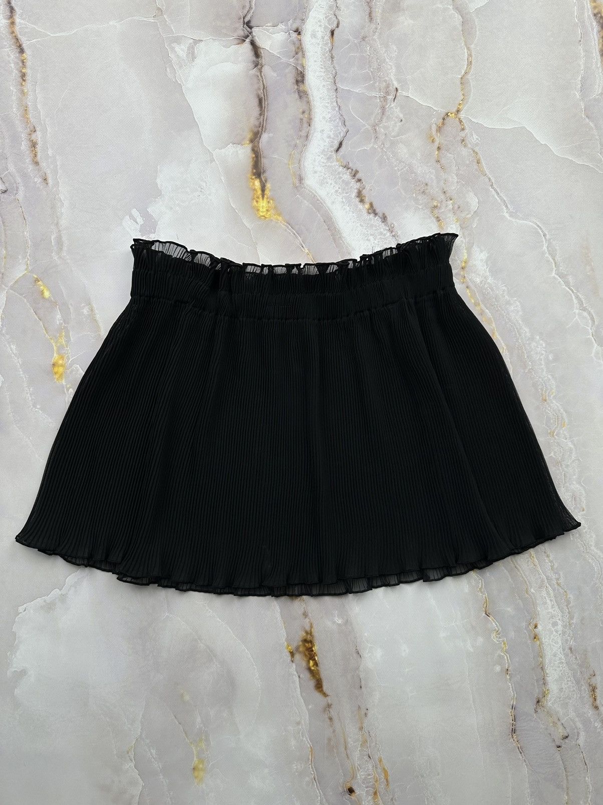 Japanese Brand Vintage Mesh Pleated Mini Skirt Size 27" / US 4 / IT 40 - 1 Thumbnail
