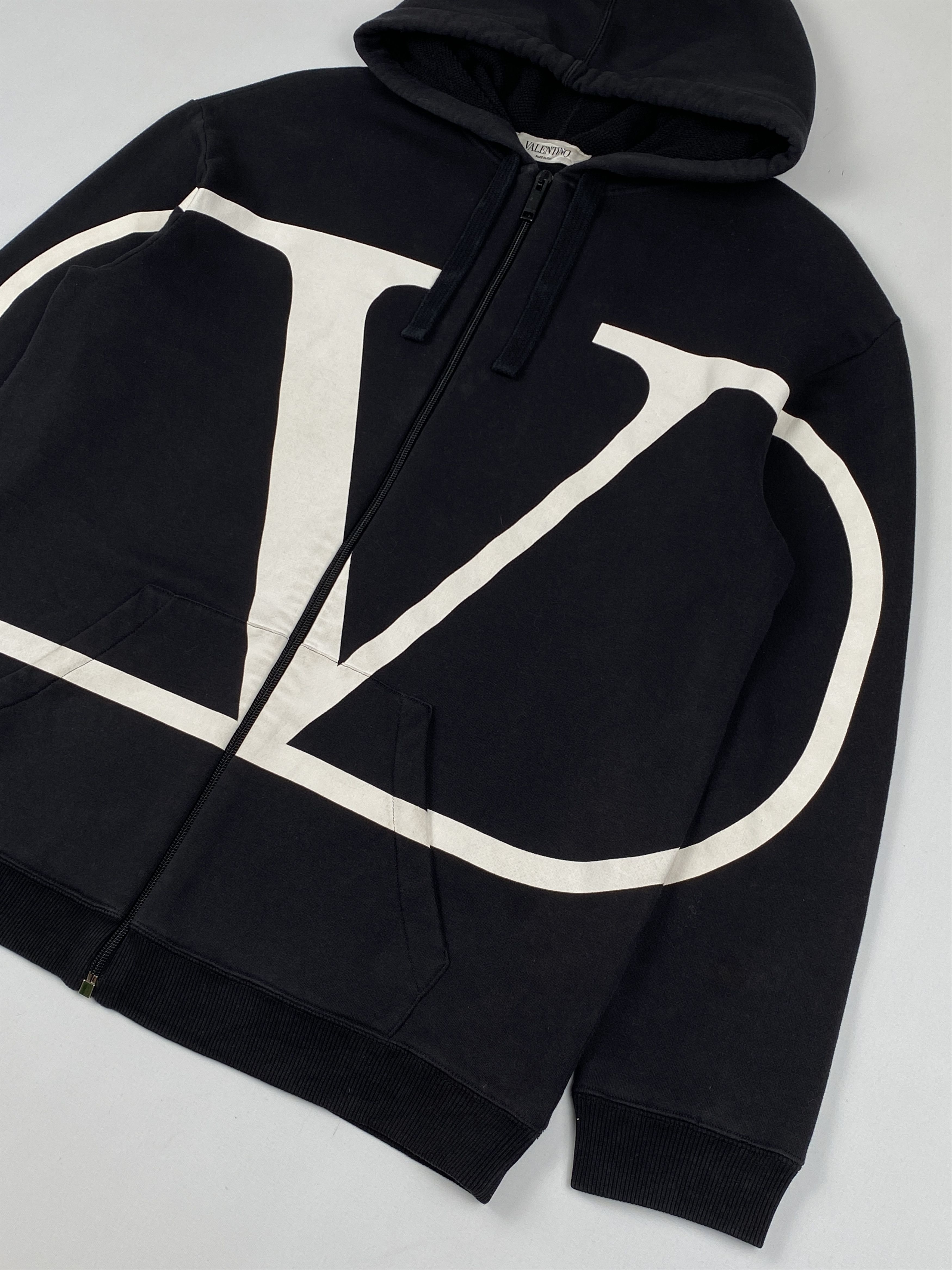 Valentino Garavani Go Logo Print Black Zipped Hoodie Size US XS / EU 42 / 0 - 8 Thumbnail