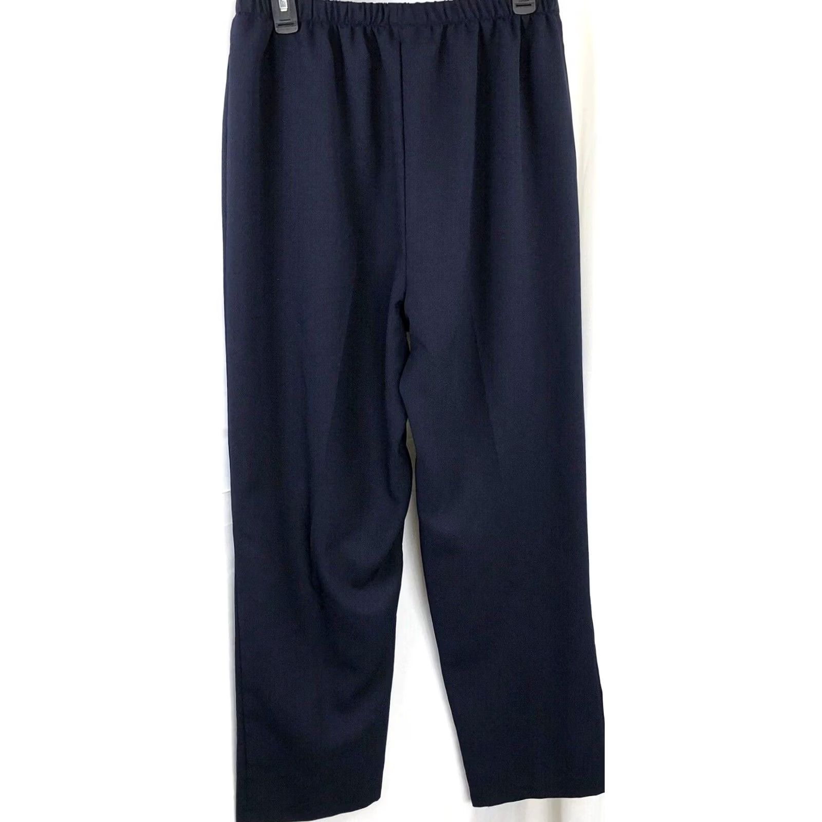 Vintage Miss Dorby Dress Womens 16 Blue Slacks Pants Straight Leg career work wear Size 24" / US 00 / IT 34 - 2 Thumbnail
