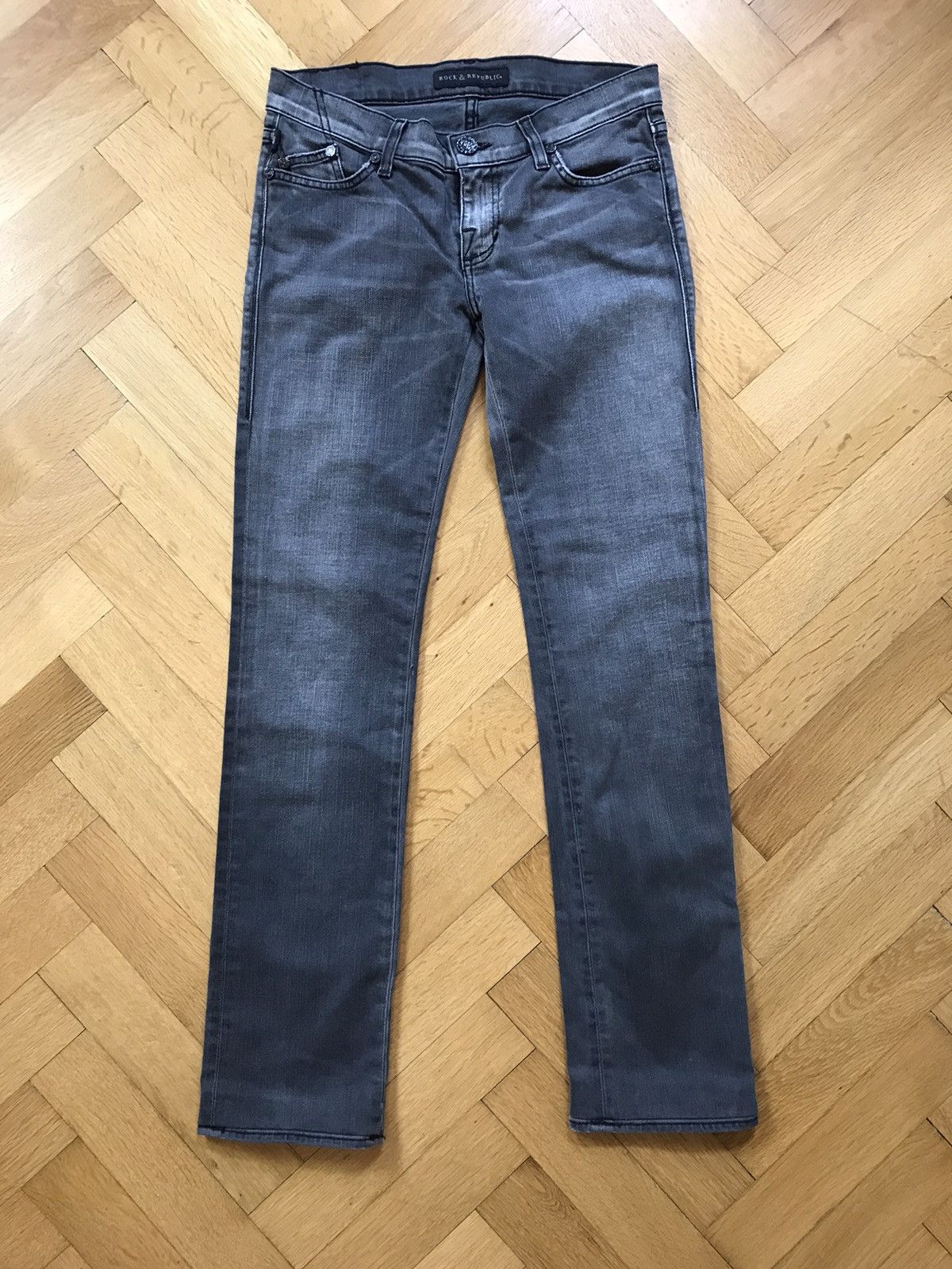 image of Rock Republic Straight Jeans Rock & Republic in Grey, Men's (Size 27)
