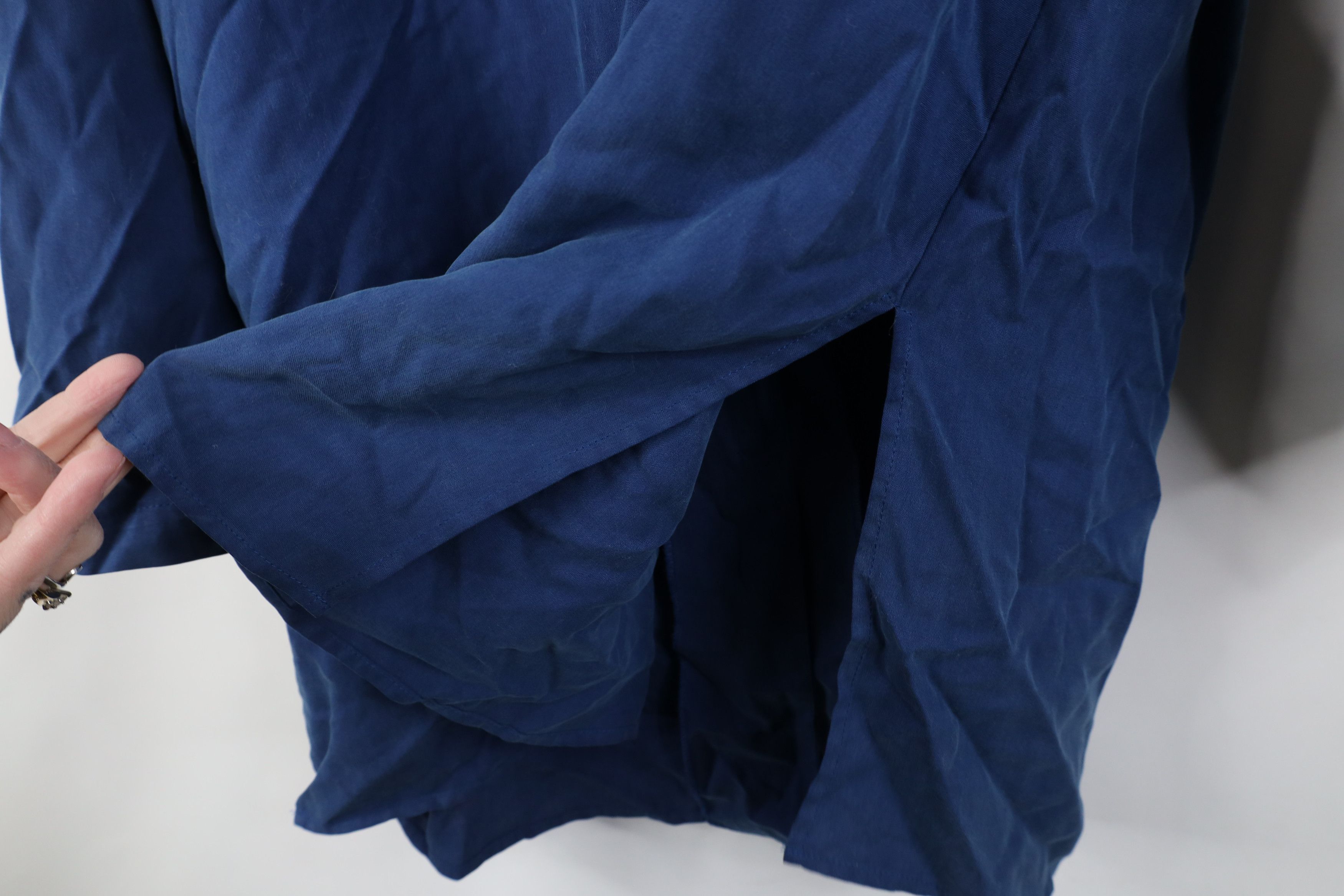Vintage Vintage 90s Streetwear Oversized Silk Button Shirt Blue Size M / US 6-8 / IT 42-44 - 11 Thumbnail