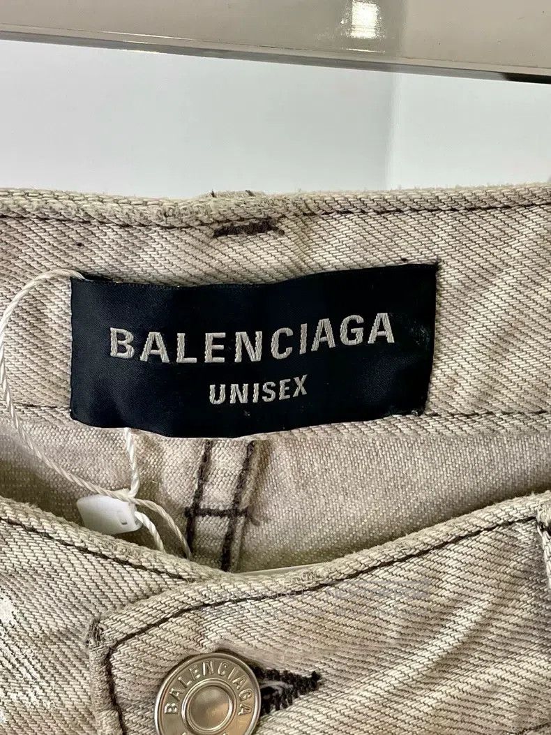 Balenciaga Balenciaga size S Graffiti Printed Mid Rise Cement Wide Le Size US 27 - 3 Thumbnail