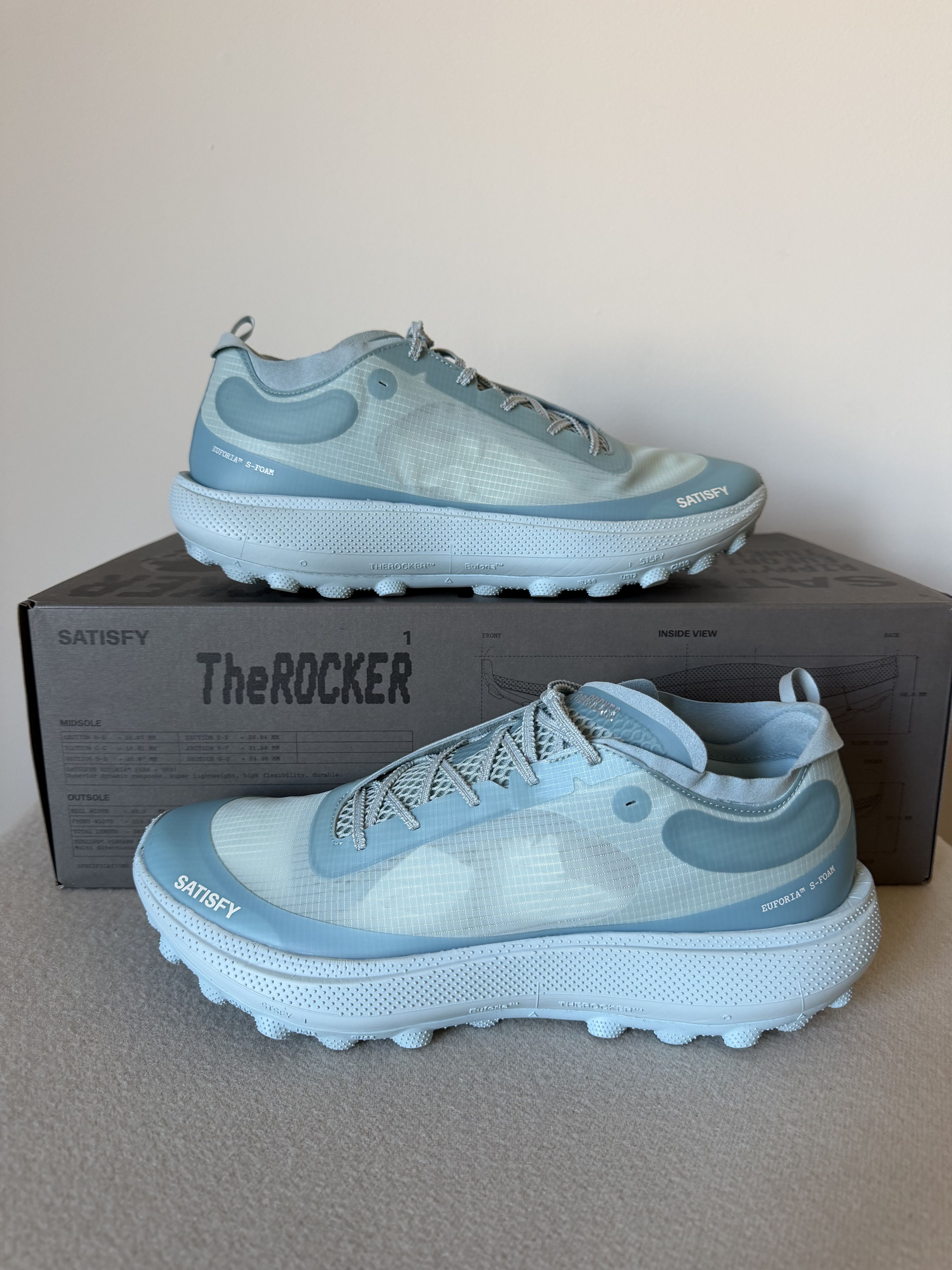 Satisfy Satisfy Running The Rocker Sneakers in Sterling Blue Size US 12 / EU 45 - 2 Thumbnail