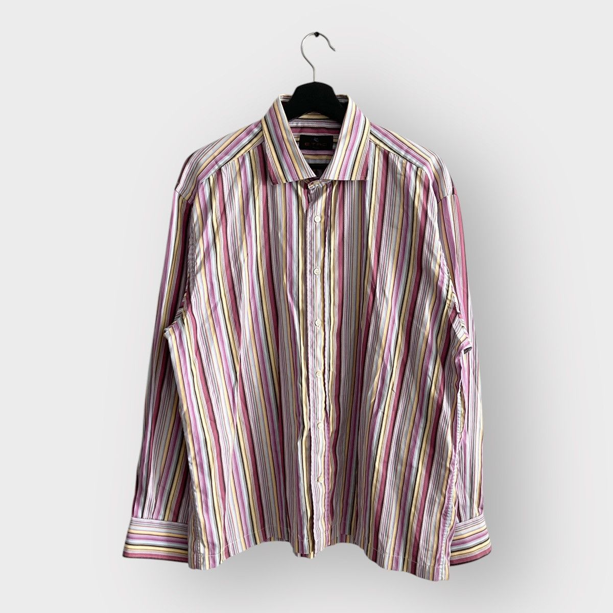 STEAL! Vintage Etro Pink Base Stripe Shirt