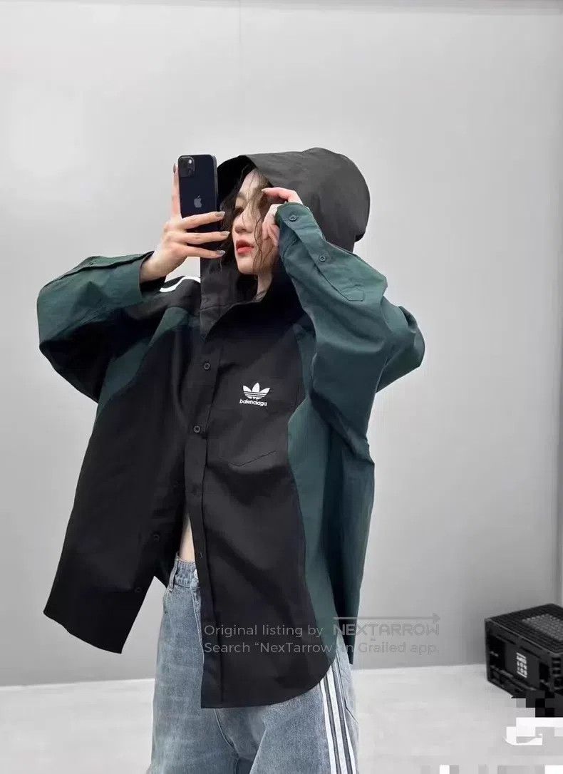 Balenciaga Balenciaga Hooded shirt jacket Size US S / EU 44-46 / 1 - 9 Thumbnail