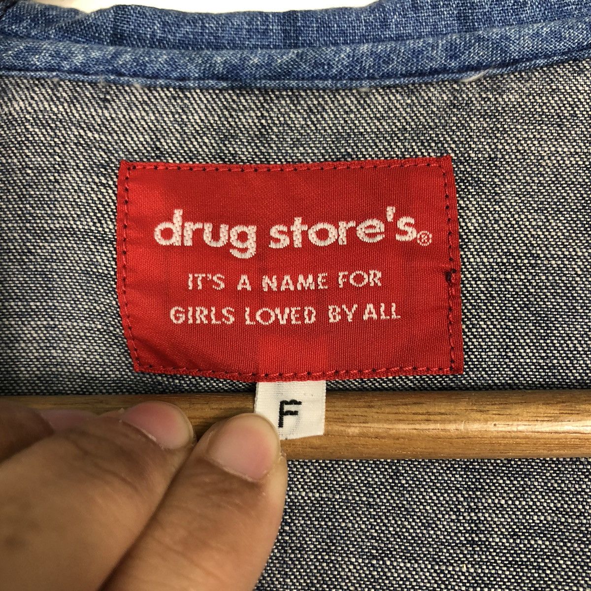 Japanese Brand 📌Vintage Biker Denim Jacket Drug Store's Big Logo Design Size US M / EU 48-50 / 2 - 20 Thumbnail