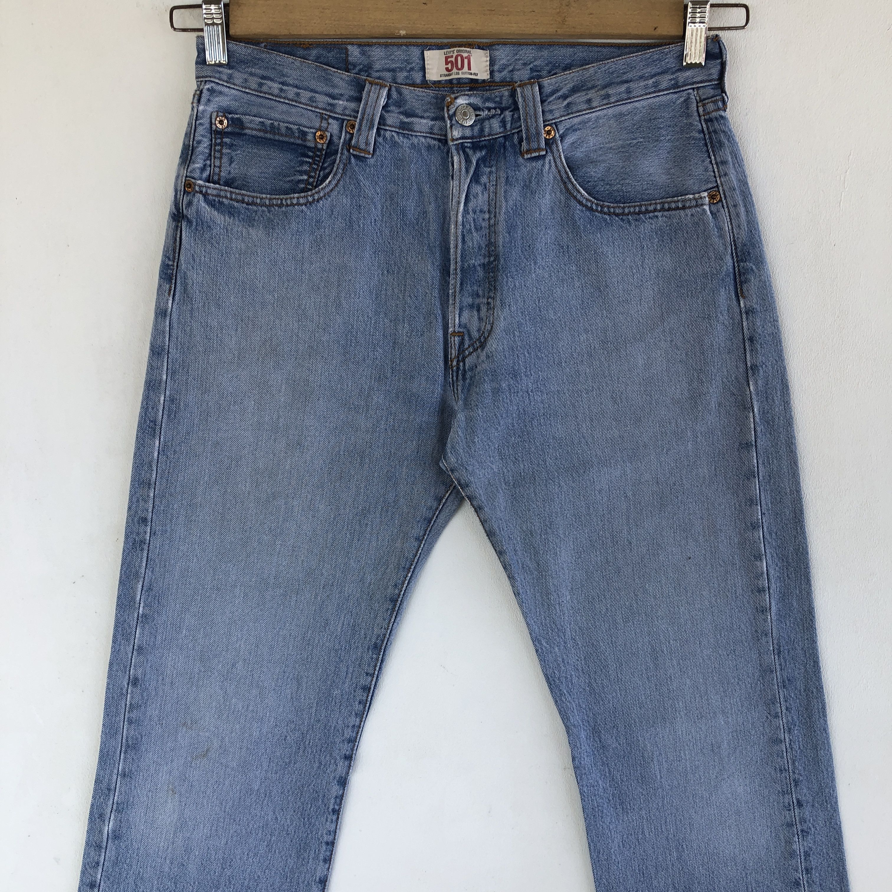 Levi's Vintage Y2K Levis 501 Light Wash Jeans Levi's Sunfaded Denim Size US 30 / EU 46 - 3 Thumbnail