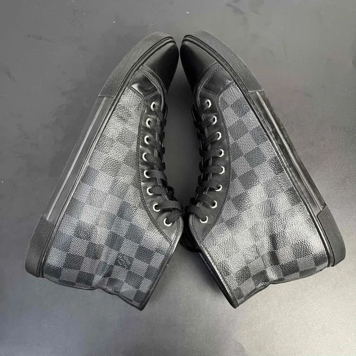 Louis Vuitton Louis Vuitton High-Top Lace-Up Sneakers in Black -2508 Size US 8 / EU 41 - 7 Thumbnail