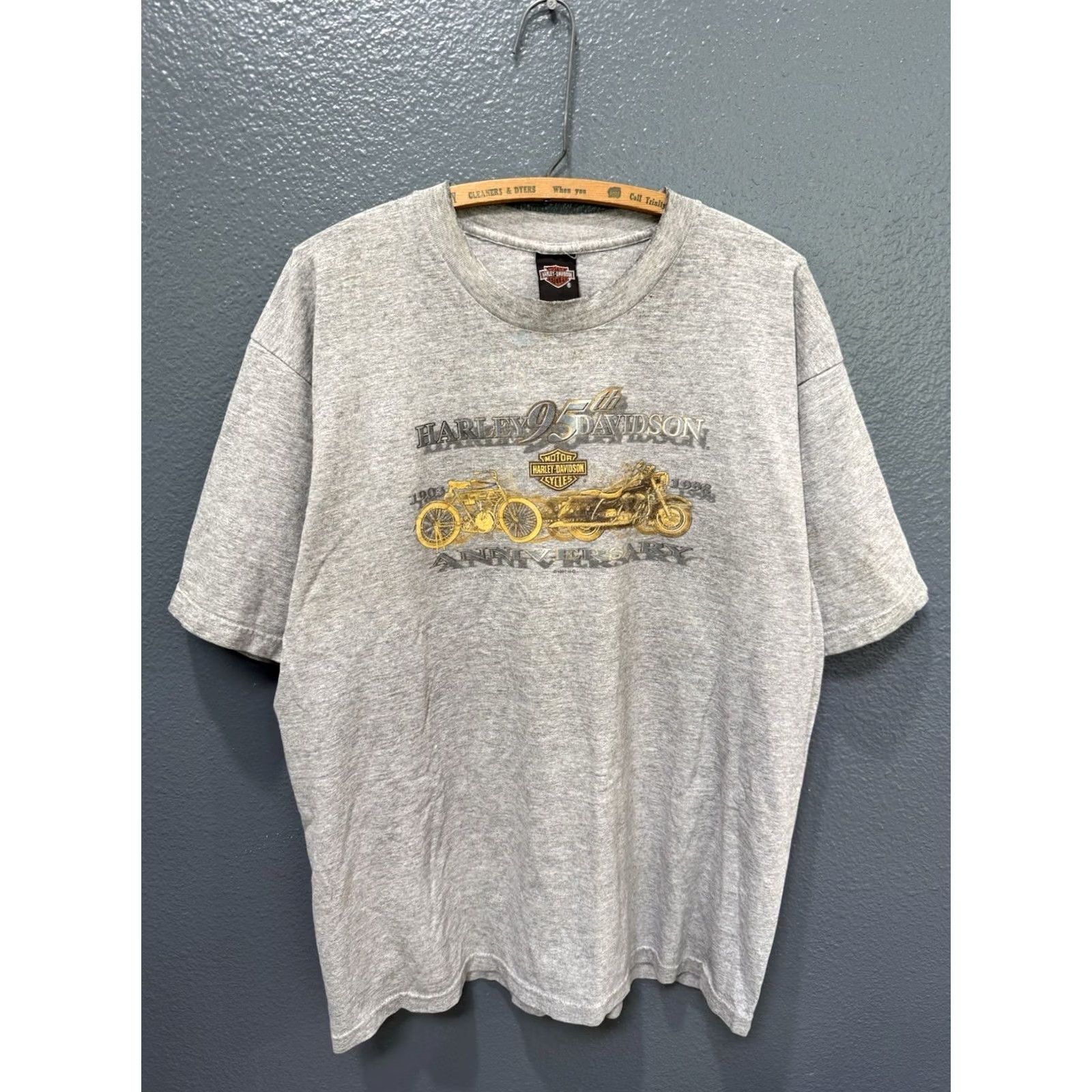 Harley Davidson VINTAGE Harley-Davidson 90s Gray T-Shirt XL Mens Shirt Size US XL / EU 56 / 4 - 4 Thumbnail