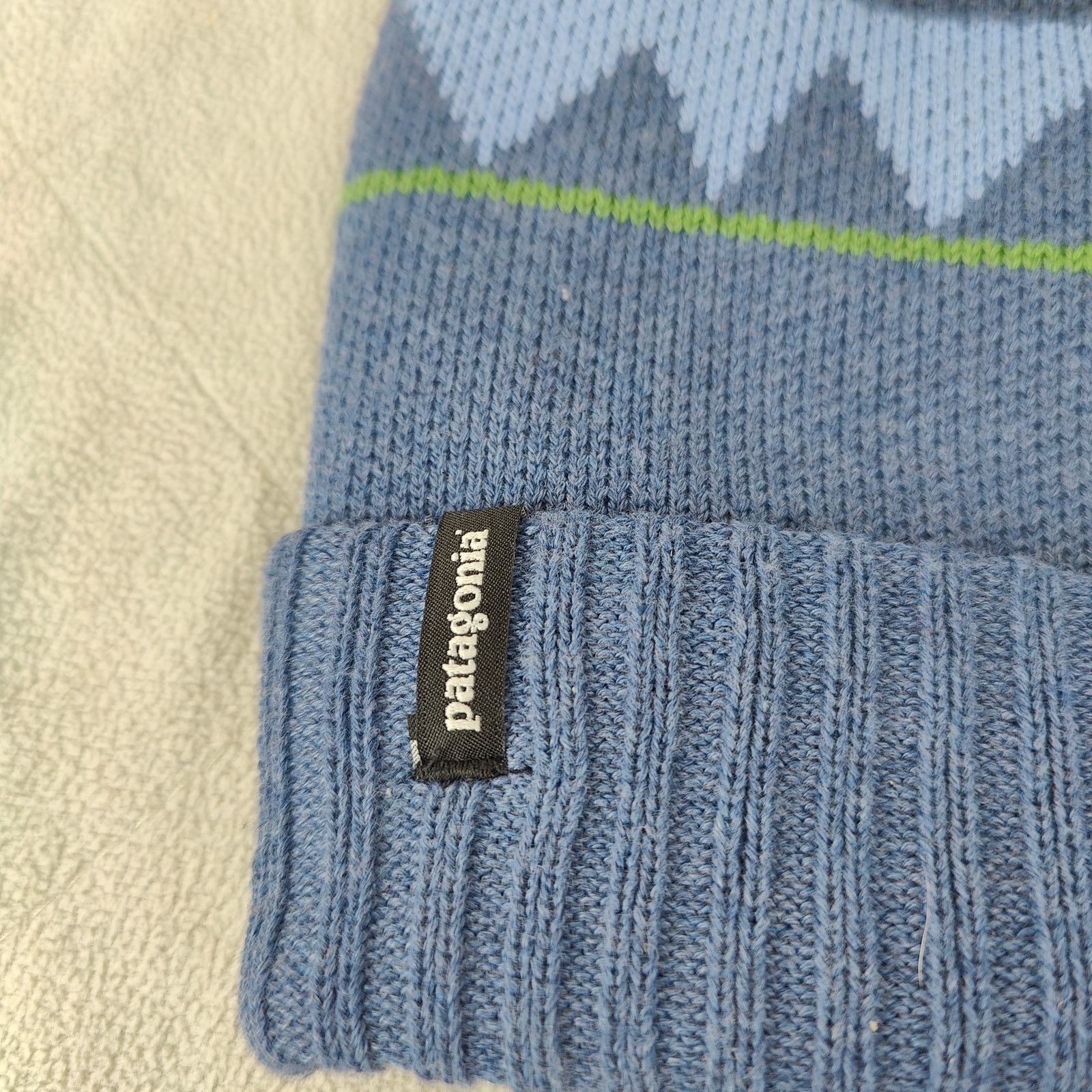 Patagonia Patagonia Powder Town Pom Beanie Hat Save Our Home Knit Size ONE SIZE - 2 Thumbnail