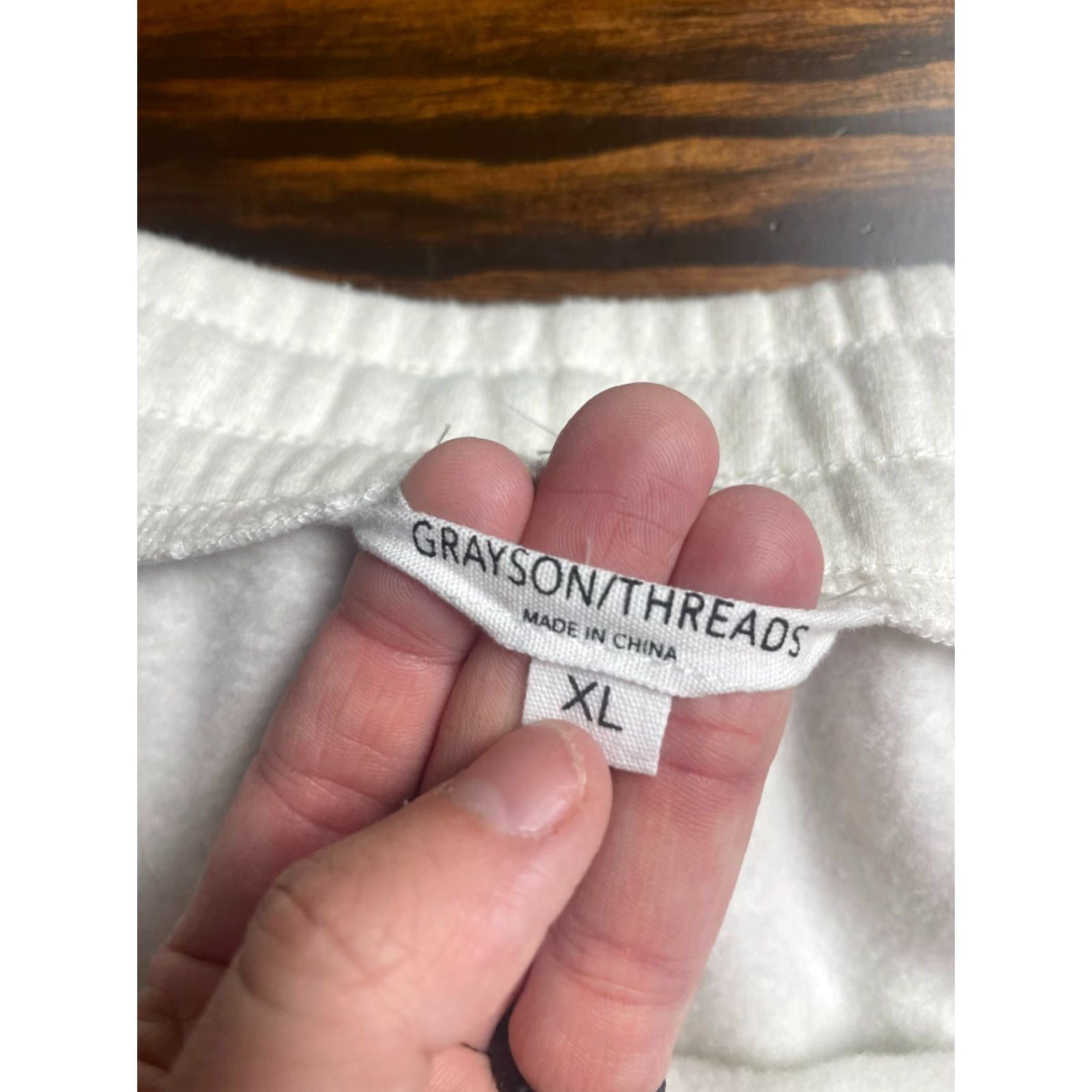 Vintage Grayson Skirt Women's XL White Blue Short Sweat Skirt Mini Activewear Size 40" / US 18 - 7 Thumbnail