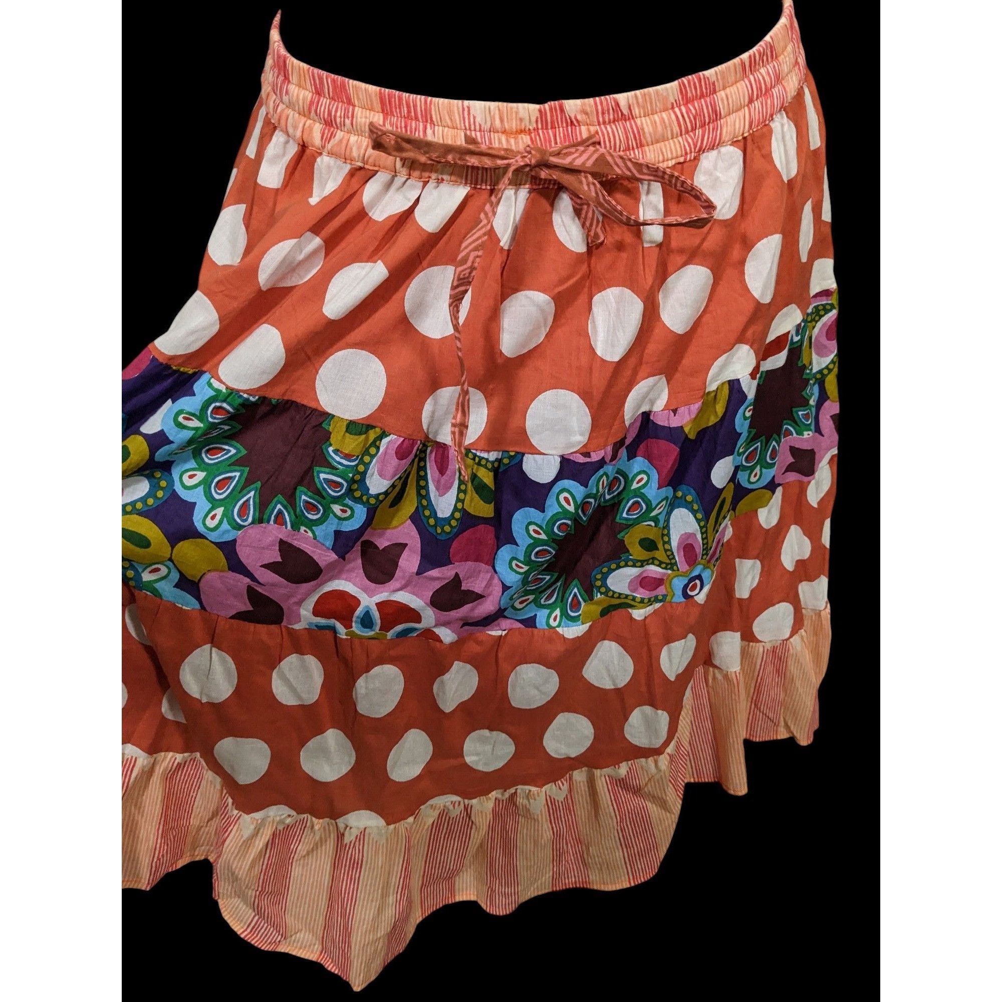 Other Bohemian Cottagecore Floral Skirt by Henna Size 29" - 3 Thumbnail