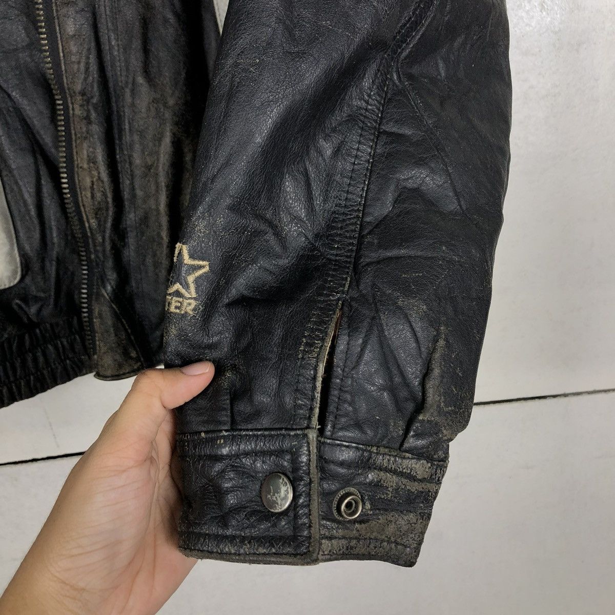 Starter 🔥VINTAGE LEATHER JACKET STARTER RAIDERS NFL BIG LOGO Size US M / EU 48-50 / 2 - 17 Thumbnail