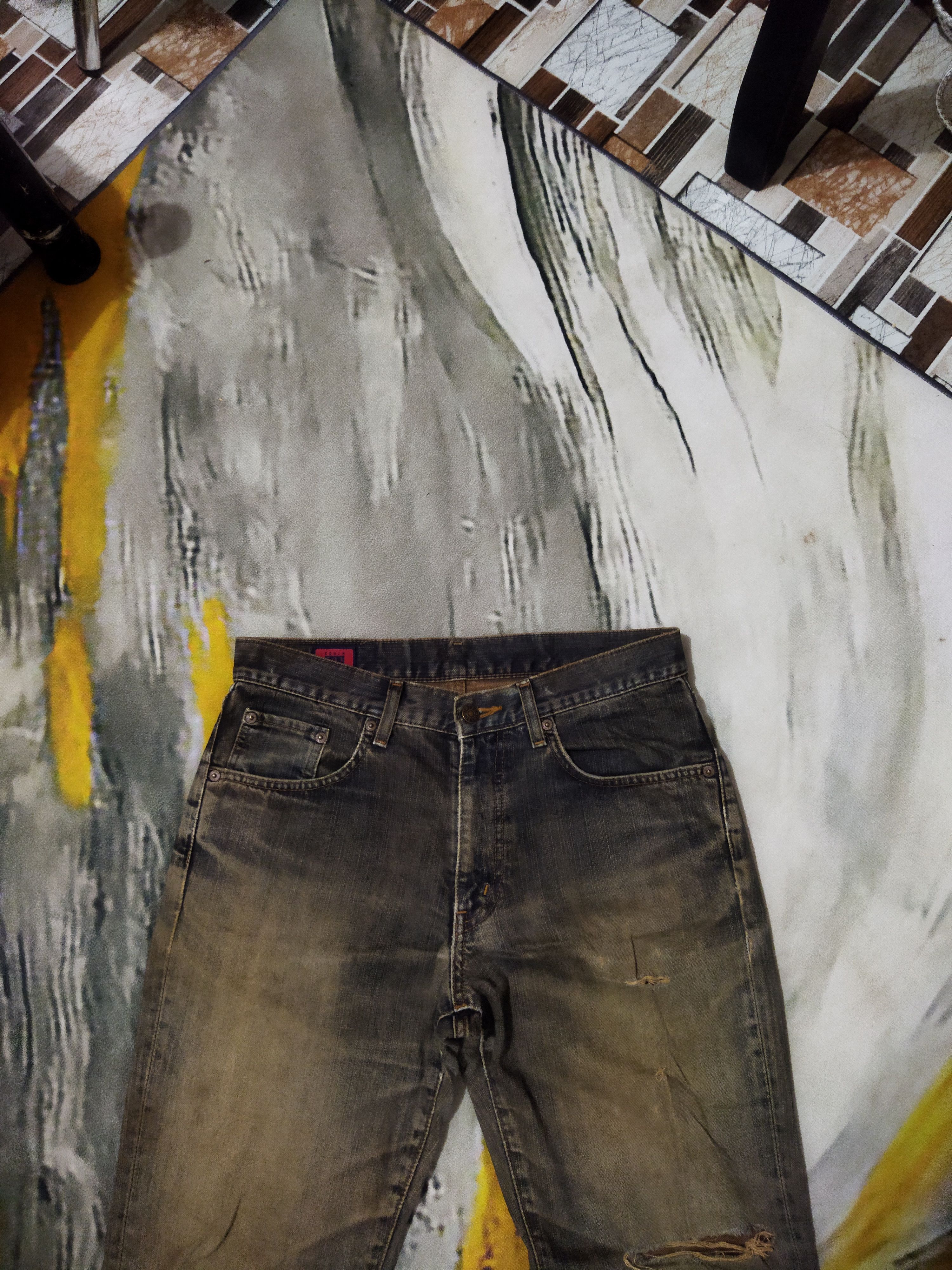 Edwin VINTAGE EDWIN 503 DISTRESSED FADED BLACK JEANS PANTS Size US 32 / EU 48 - 2 Thumbnail