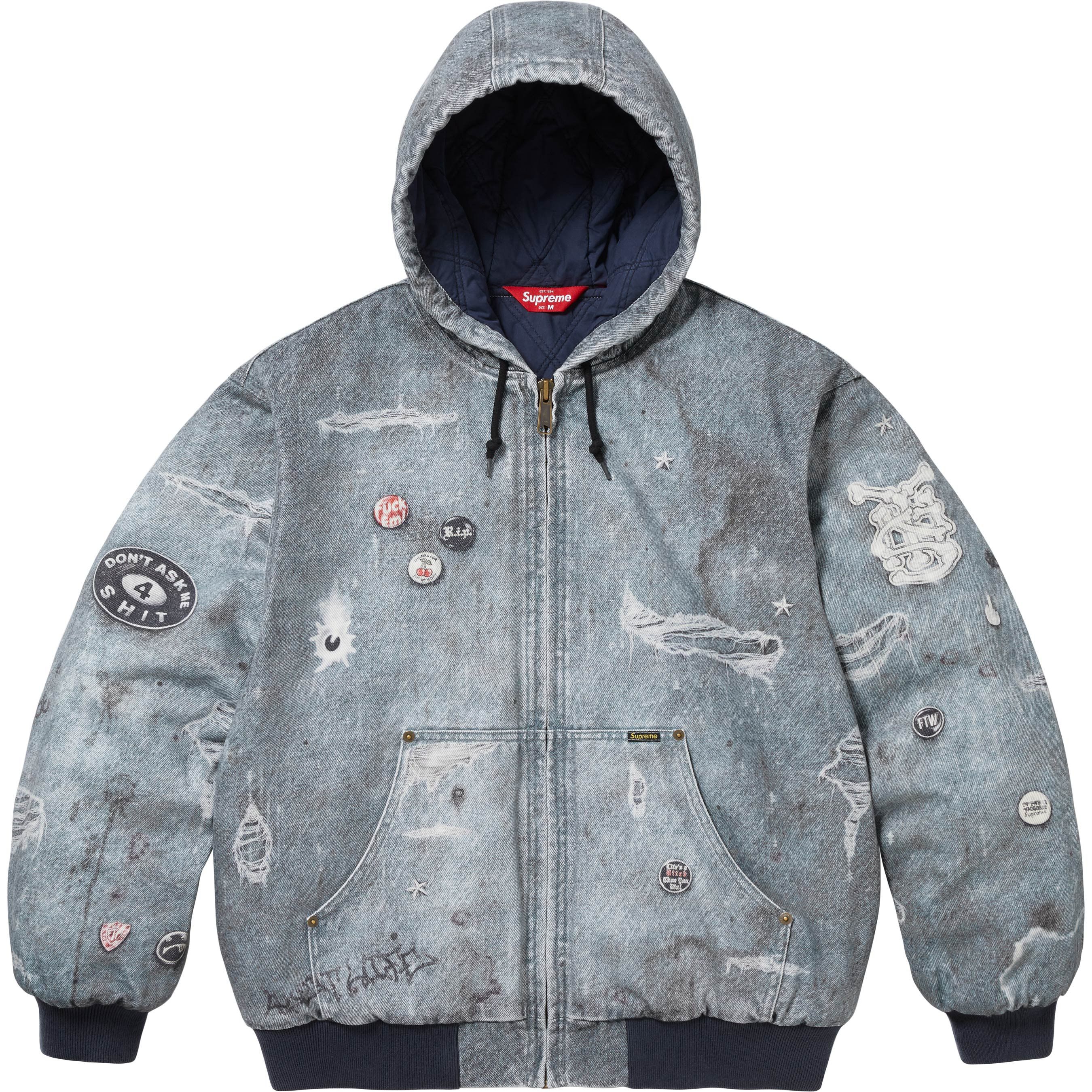 supreme AOI Hooded Work Jacket teal 蒼産業 Supreme AOI Hooded Work Jacket Black Teal 2colors Size S-XXL