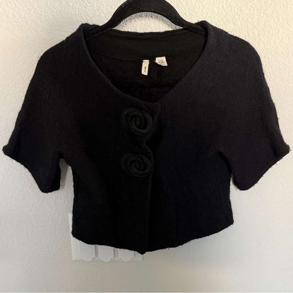 Other MOTH Anthropologie Black Alpaca Wool Shrug Bolero Medium Size M / US 6-8 / IT 42-44 - 3 Thumbnail