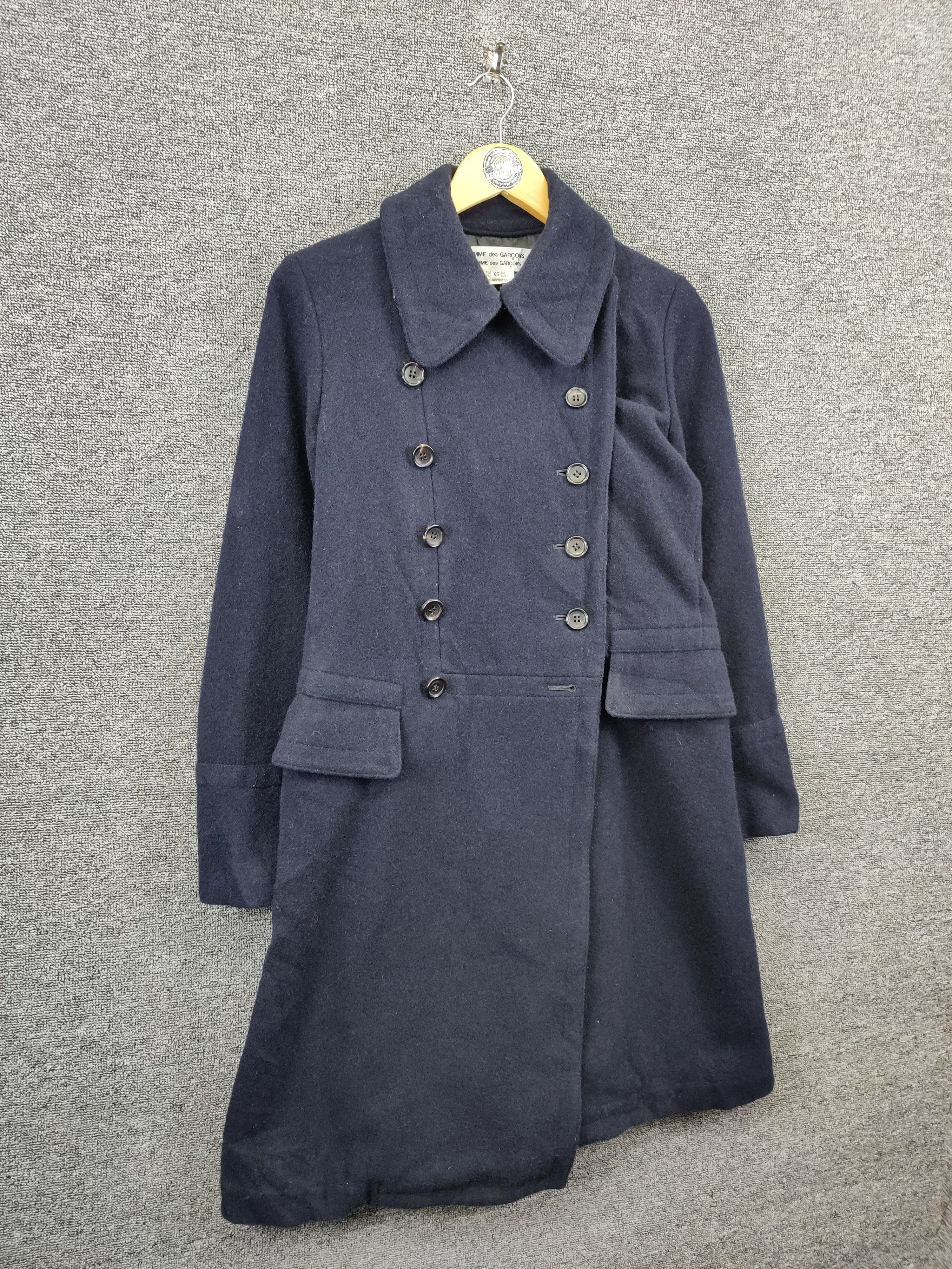 Comme des Garcons Vintage Comme Des Garcons Double Breasted Wool Long Coat Size US XS / EU 42 / 0 - 7 Thumbnail