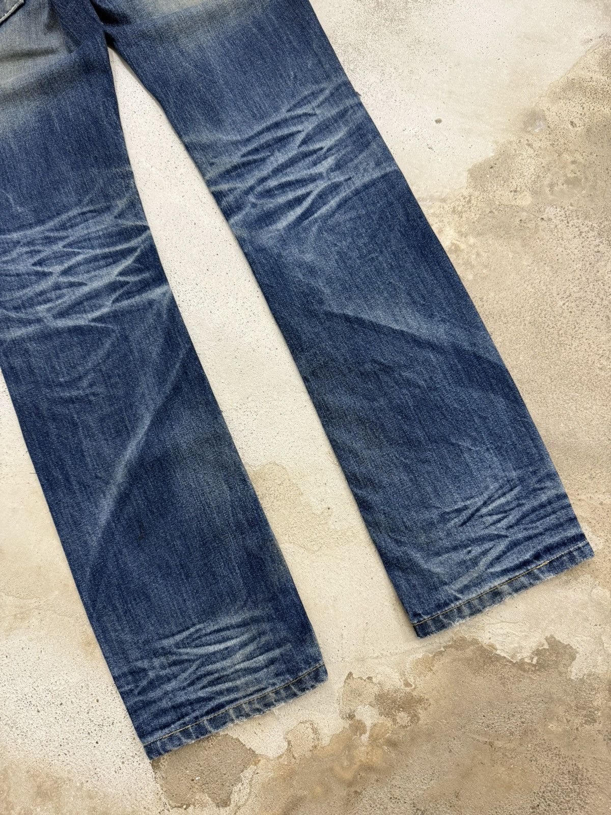 Japanese Brand Lolita Distressed Embroidery Mudwash Whisker Union Jack Pant Size US 29 - 13 Thumbnail