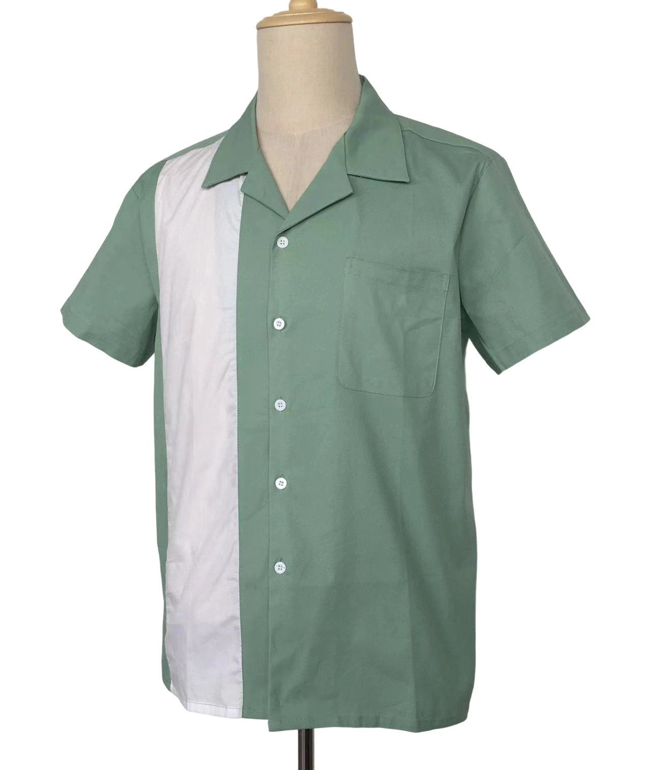 Other Vintage Casual Shirts Short Sleeve Cotton Mint-green Size US XL / EU 56 / 4 - 3 Thumbnail