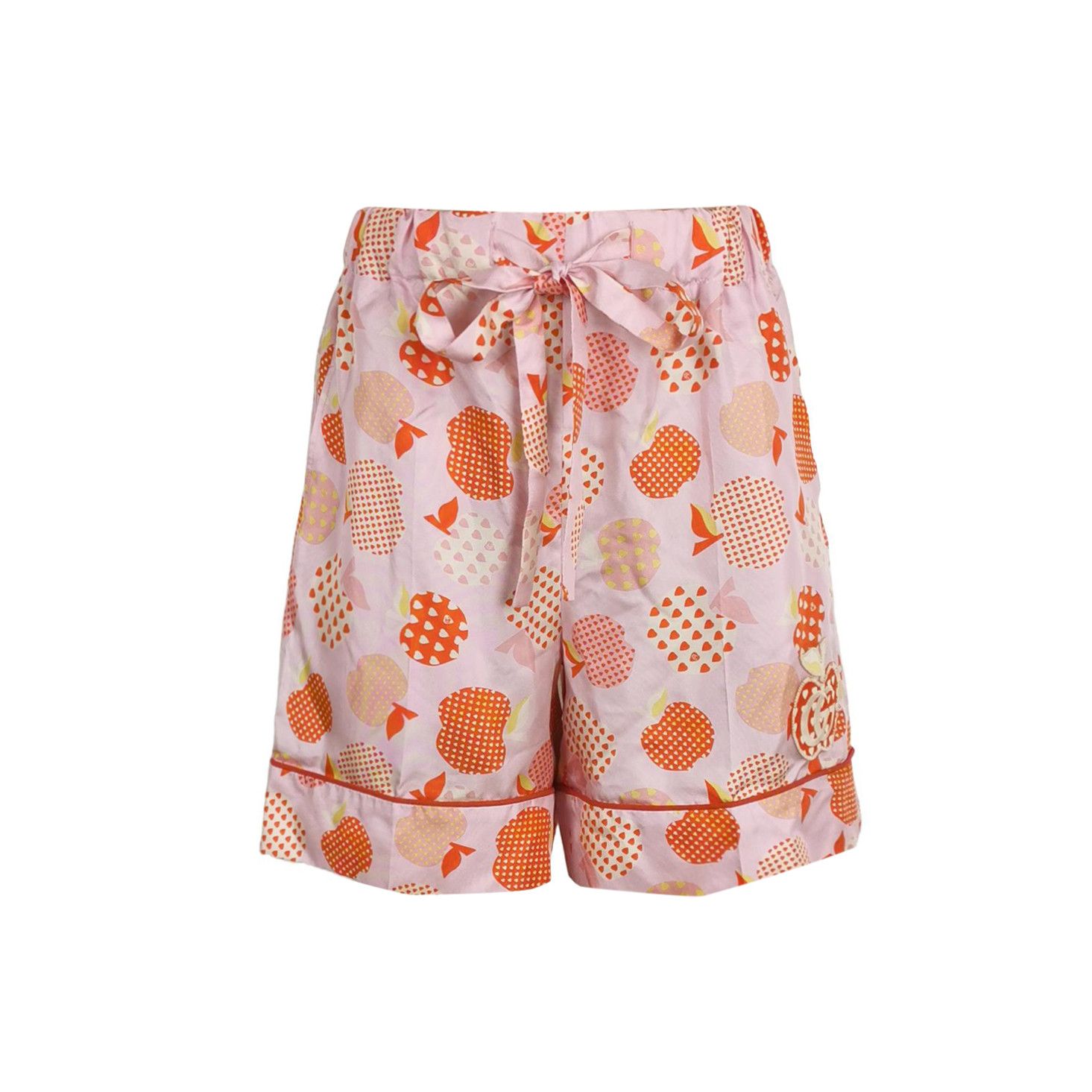 Gucci Gucci Apple Print Silk Shorts Size IT 36 Size 25" / US 0 / IT 36 - 1 Thumbnail