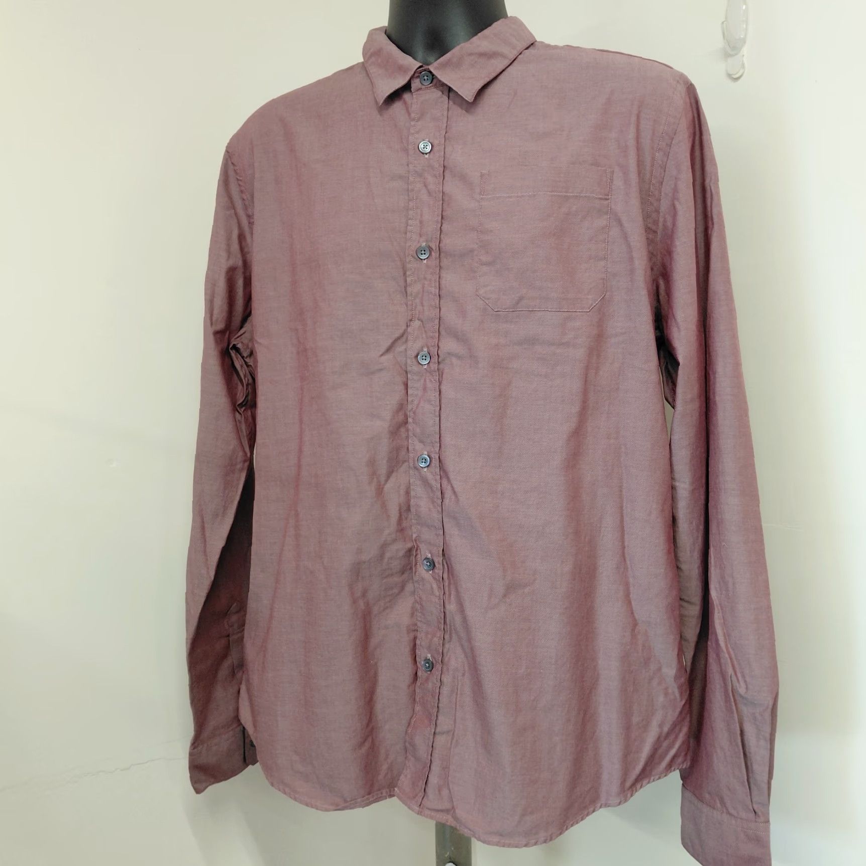 Parker Parker Dusseau Shirt Men's XL Red Wool Blend Button Up Long Sleeve Pocket Button-Up Size US XL / EU 56 / 4 - 3 Thumbnail