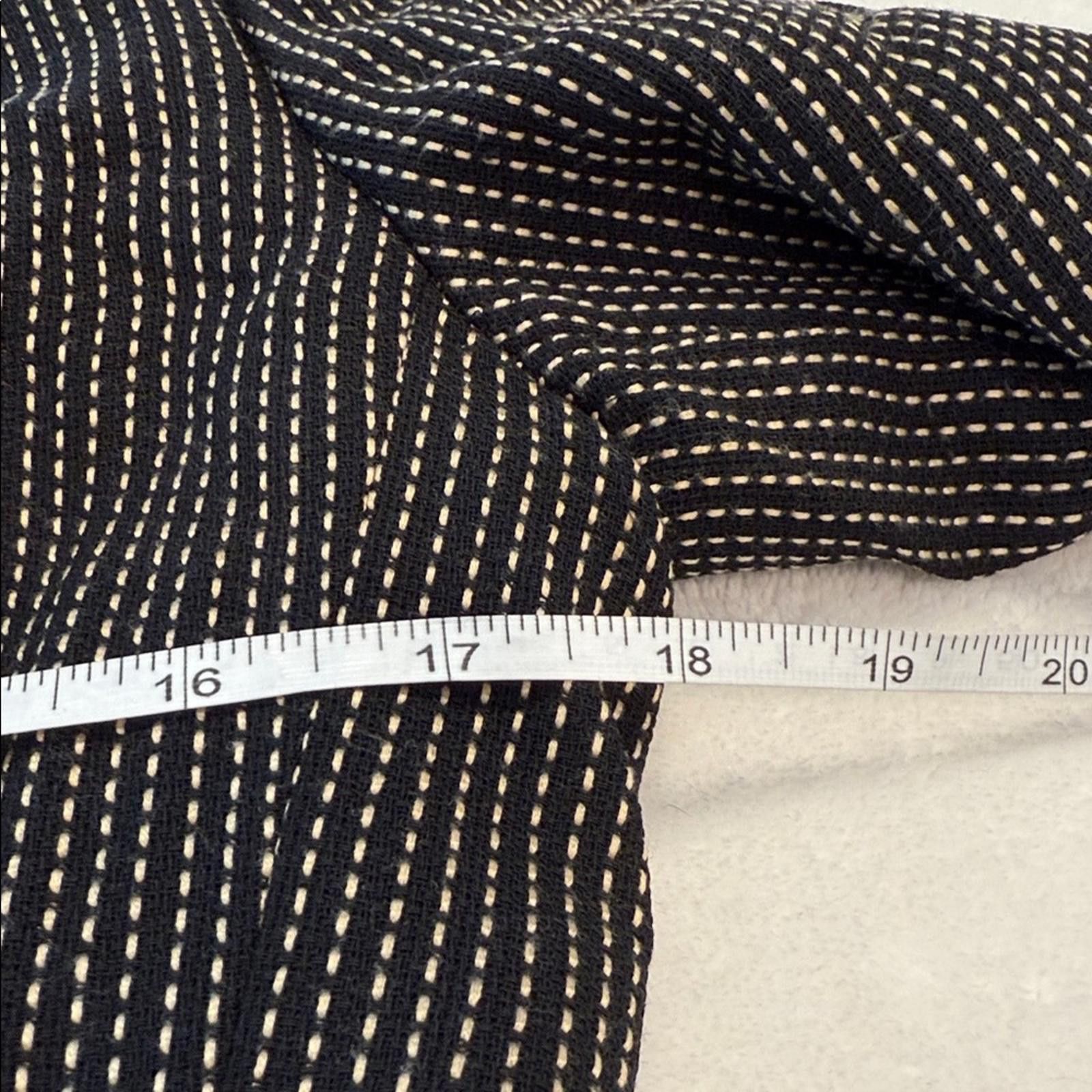 Other Classiques Entier Black Cream Wool Blend Blazer pockets SZ 2 Size XS / US 0-2 / IT 36-38 - 9 Thumbnail