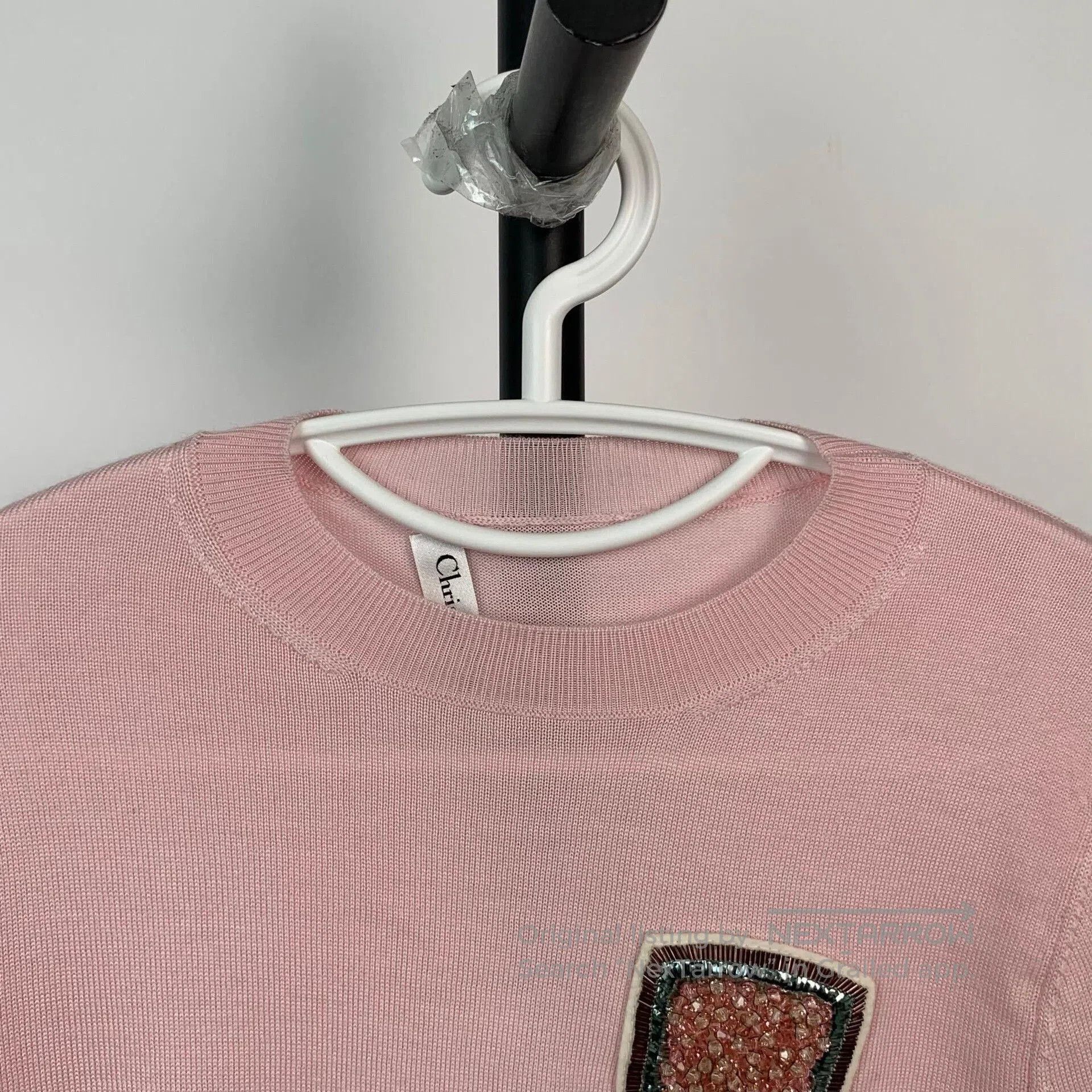 Dior Dior Pink Shield Logo Knit Crewneck Sweater. Size S / US 4 / IT 40 - 3 Thumbnail