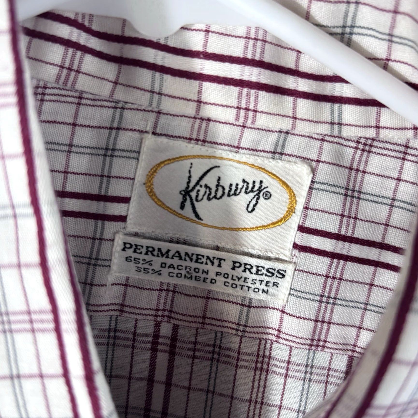 Vintage VINTAGE Plaid Shirt Mens XL Permanent Press Dacron Polyester Disco USA 70s 60s True Vintage Button-Up Size US XL / EU 56 / 4 - 3 Thumbnail