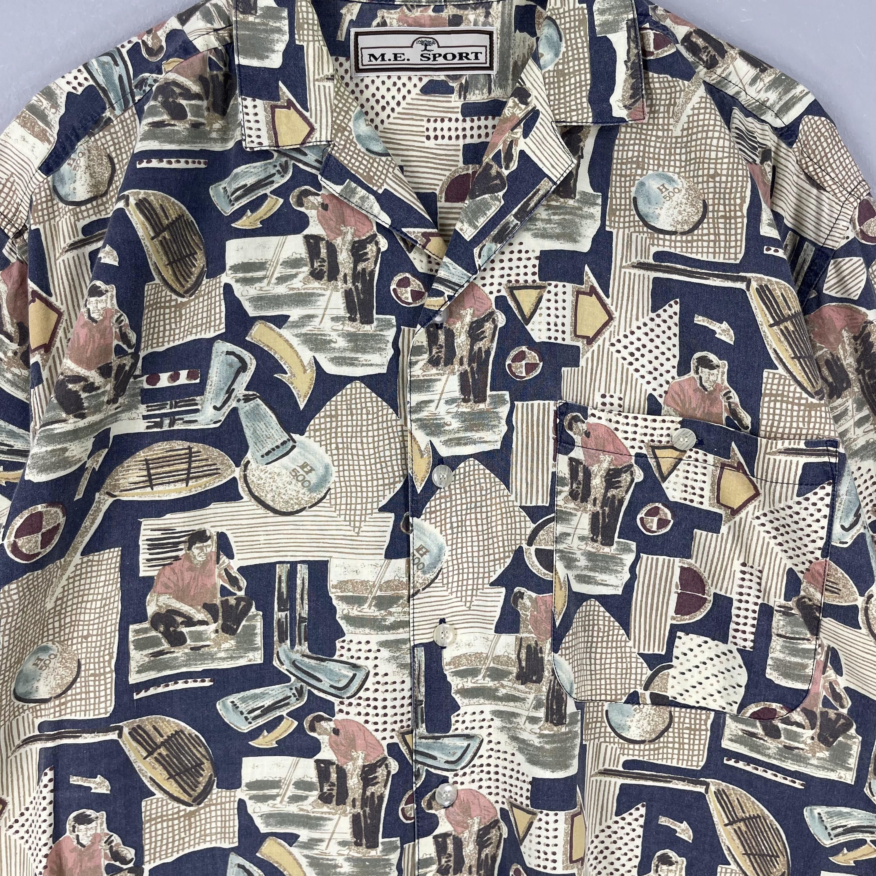 Vintage Vintage Psychobilly Pop Art Golf Sport Motive Rayon Shirt Size US M / EU 48-50 / 2 - 2 Thumbnail