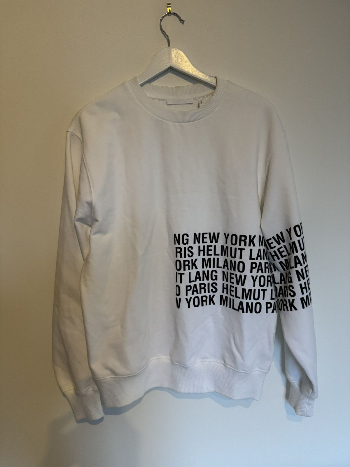 image of Helmut Lang Crewneck in White, Men's (Size Small)