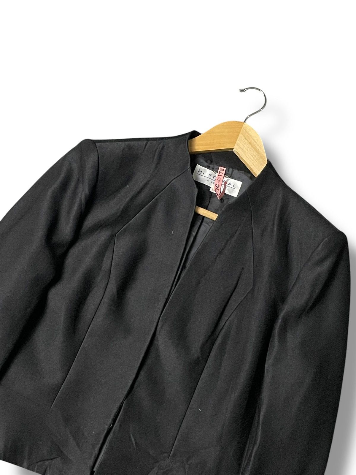 Designer × Givenchy × Vintage GIVENCHY Collarless Crop Outerwear Coat (91) Size US XXS / EU 40 - 2 Thumbnail