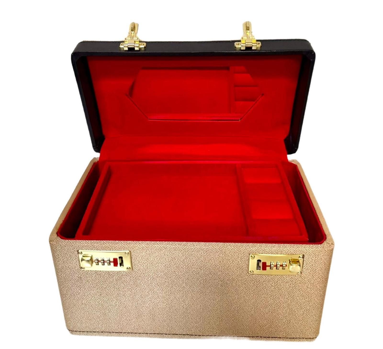 Other Jewelry Briefcase Box Ivory Gold Large PU Leather Case Size ONE SIZE - 2 Thumbnail