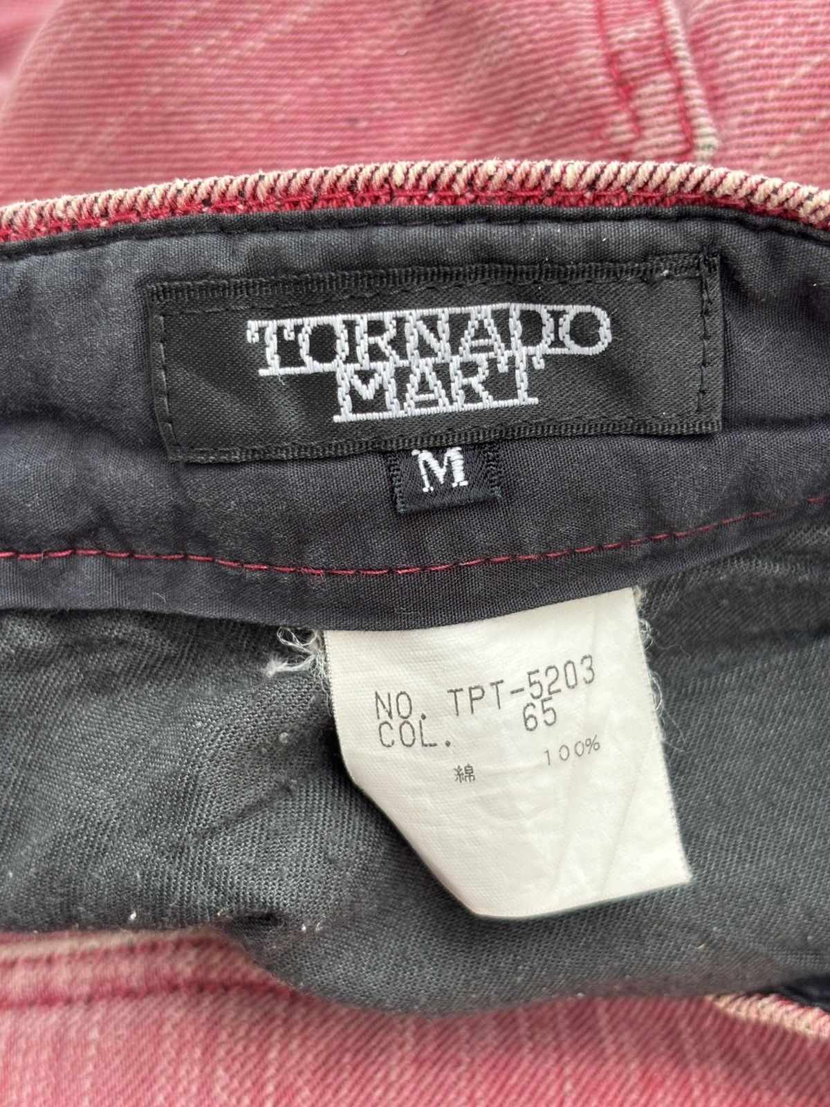 Tornado Mart Pink Flare Denim Jeans Size US 30 / EU 46 - 7 Thumbnail