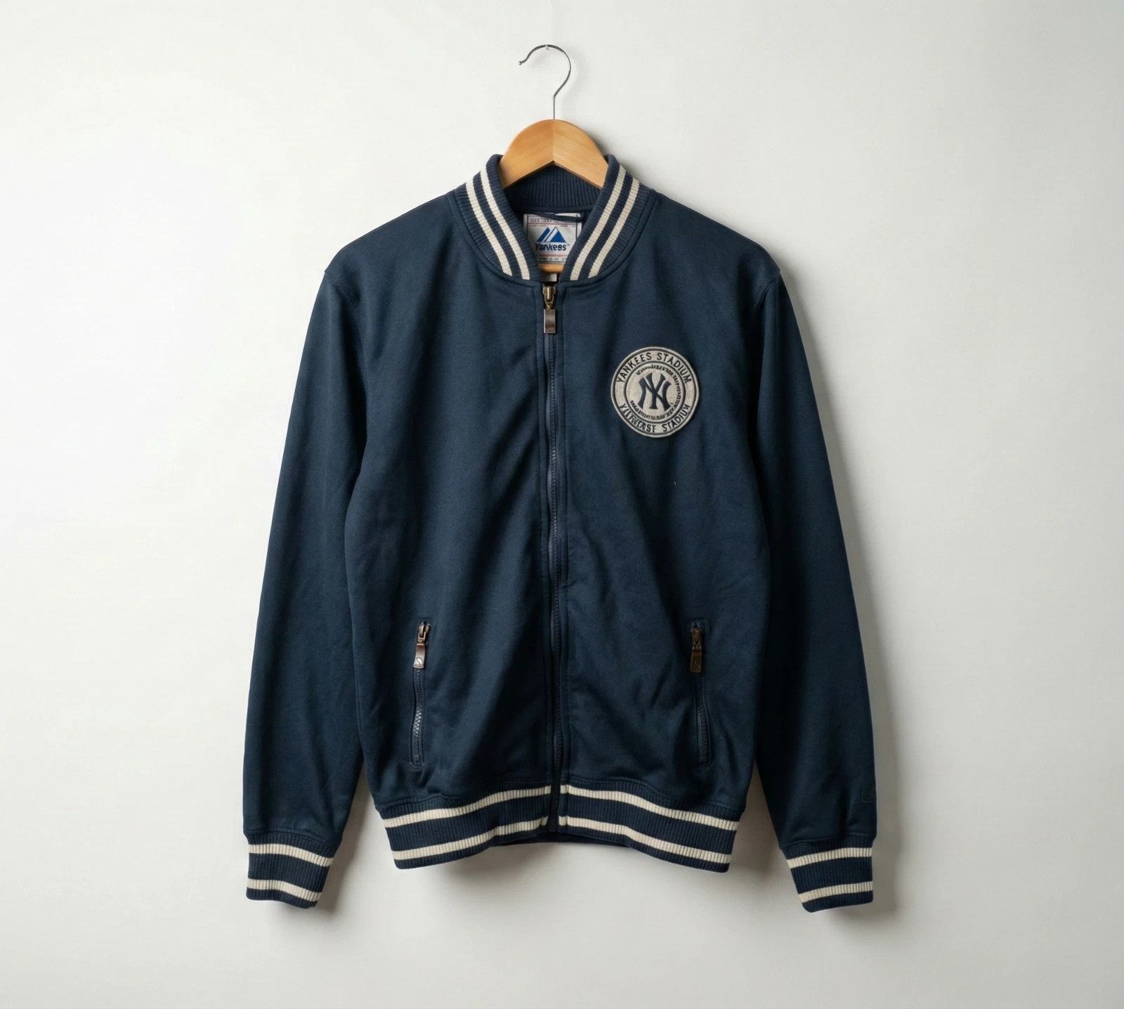Majestic Vintage Majestic NY Yankees Yankee Stadium Track Jacket Navy Size US S / EU 44-46 / 1 - 1 Thumbnail
