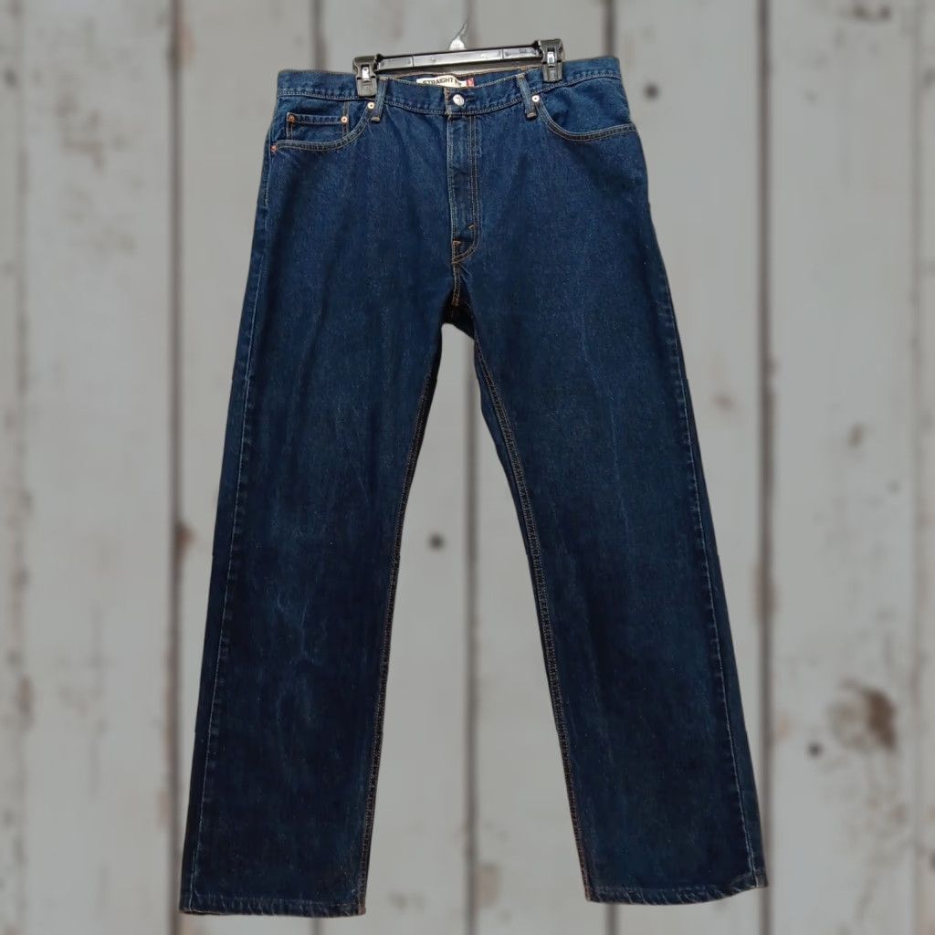 Levi's Levi's Jeans 505 Straight Men's 40x34 Dark Blue Denim 5-Pocket Logo EUC Size US 40 / EU 56 - 1 Thumbnail