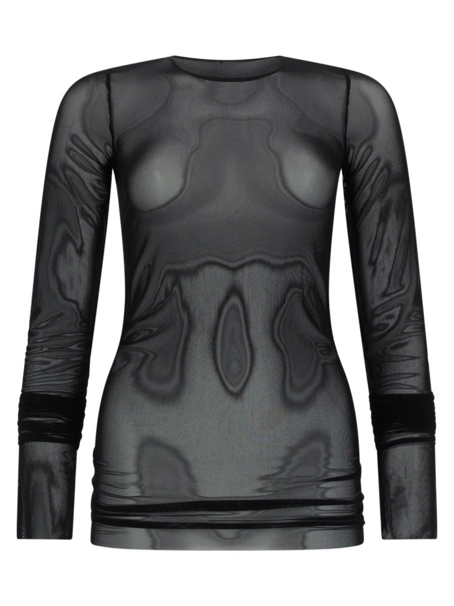 Rick Owens Lilies RICK OWENS LILIES "BASIC LS T" T-SHIRT - BLACK (IT 40) Size S / US 4 / IT 40 - 1 Thumbnail