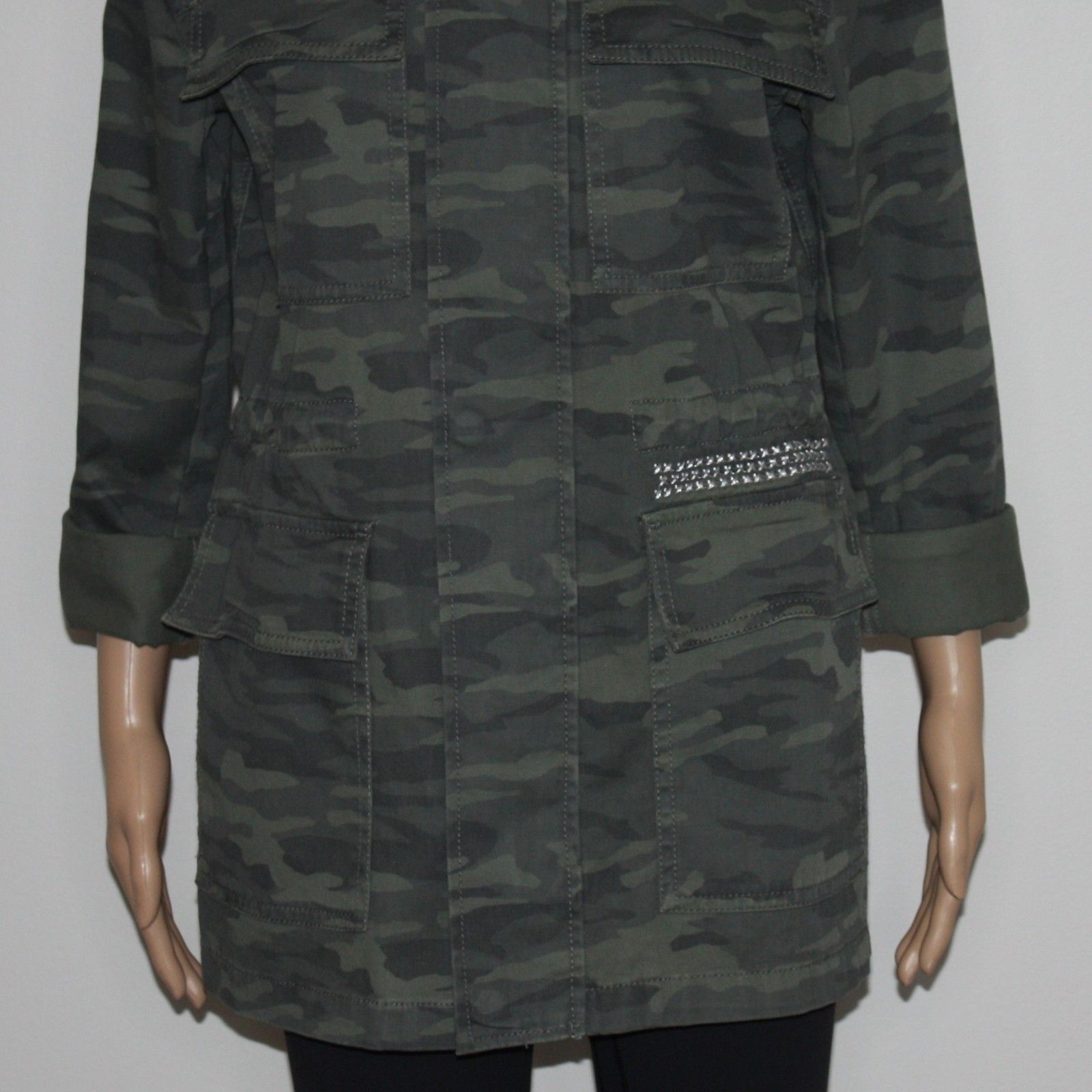 Other Metallic Stretch Utility Jacket in Olive British Camo Size M / US 6-8 / IT 42-44 - 5 Thumbnail