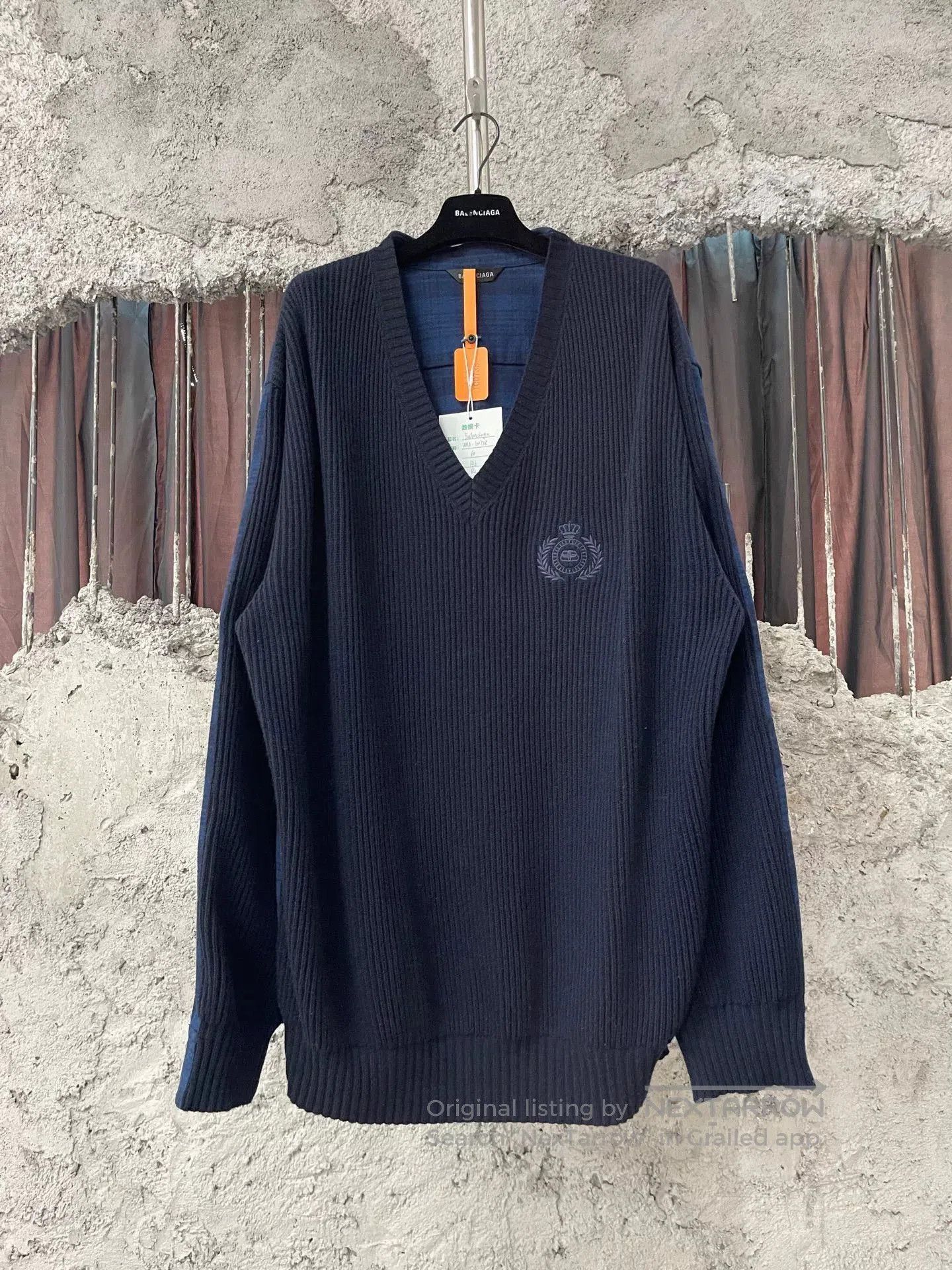 Balenciaga balenciaga plaid knit sweater with wheat patch. Size US XS / EU 42 / 0 - 1 Thumbnail