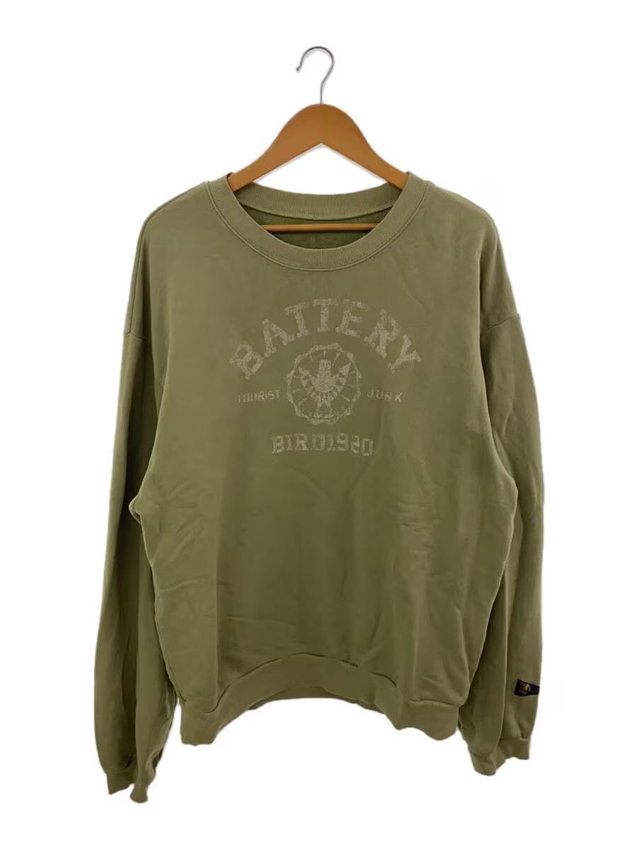 image of Kapital Battery Sweatshirt in Khaki Green, Men's (Size 2XL)