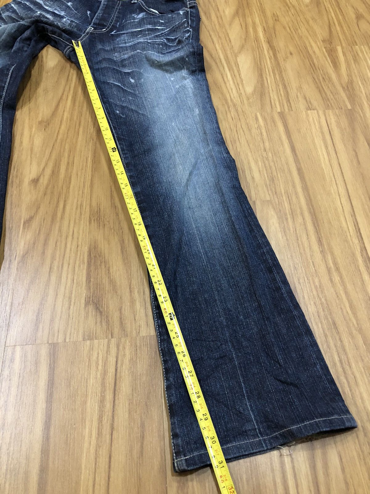 Tornado Mart Tornado Mart Flare Paint Splatter Faded Pocket Denim Size US 28 / EU 44 - 18 Thumbnail