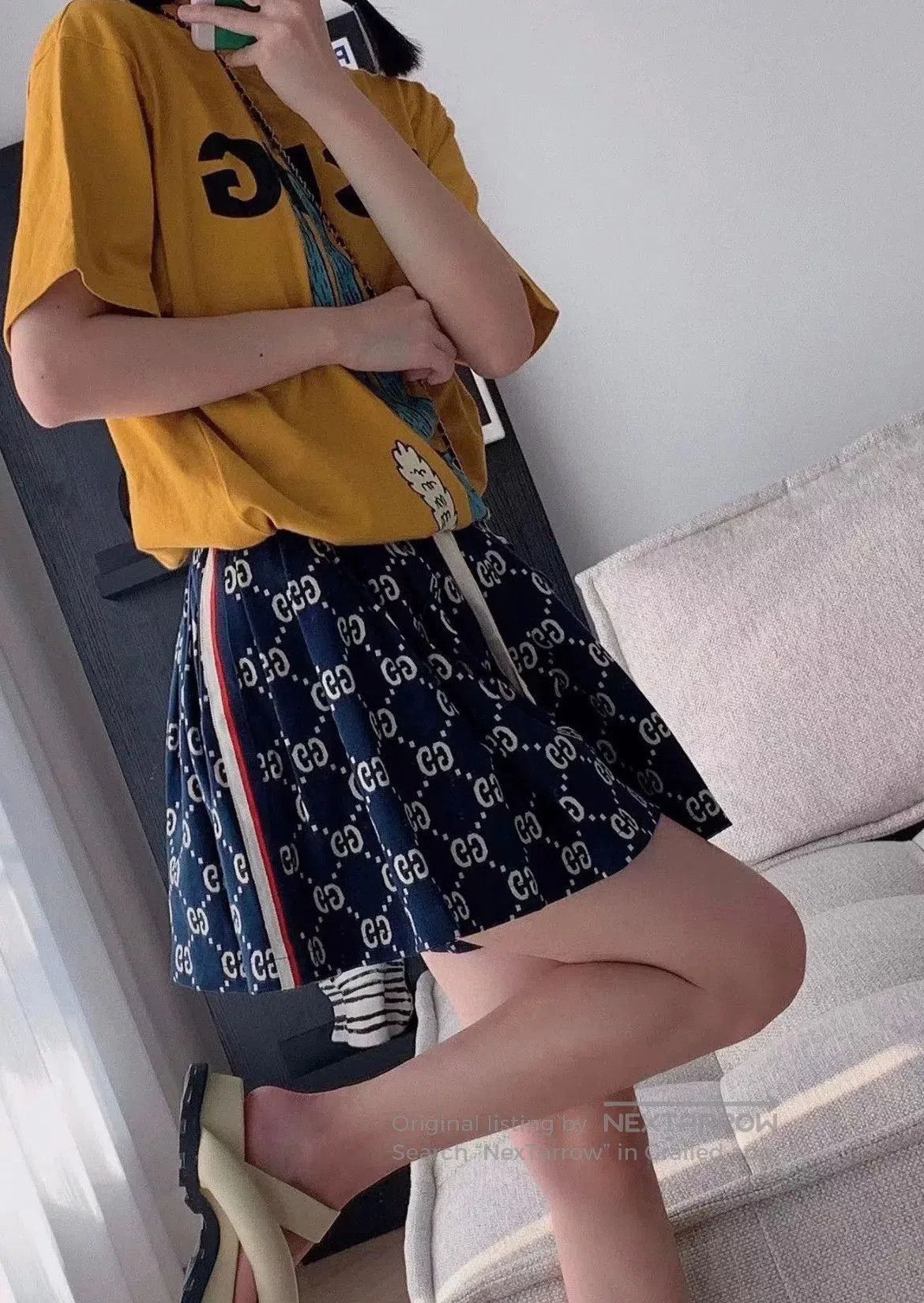 Gucci Gucci Blue Jacquard All. Size 22" - 8 Thumbnail