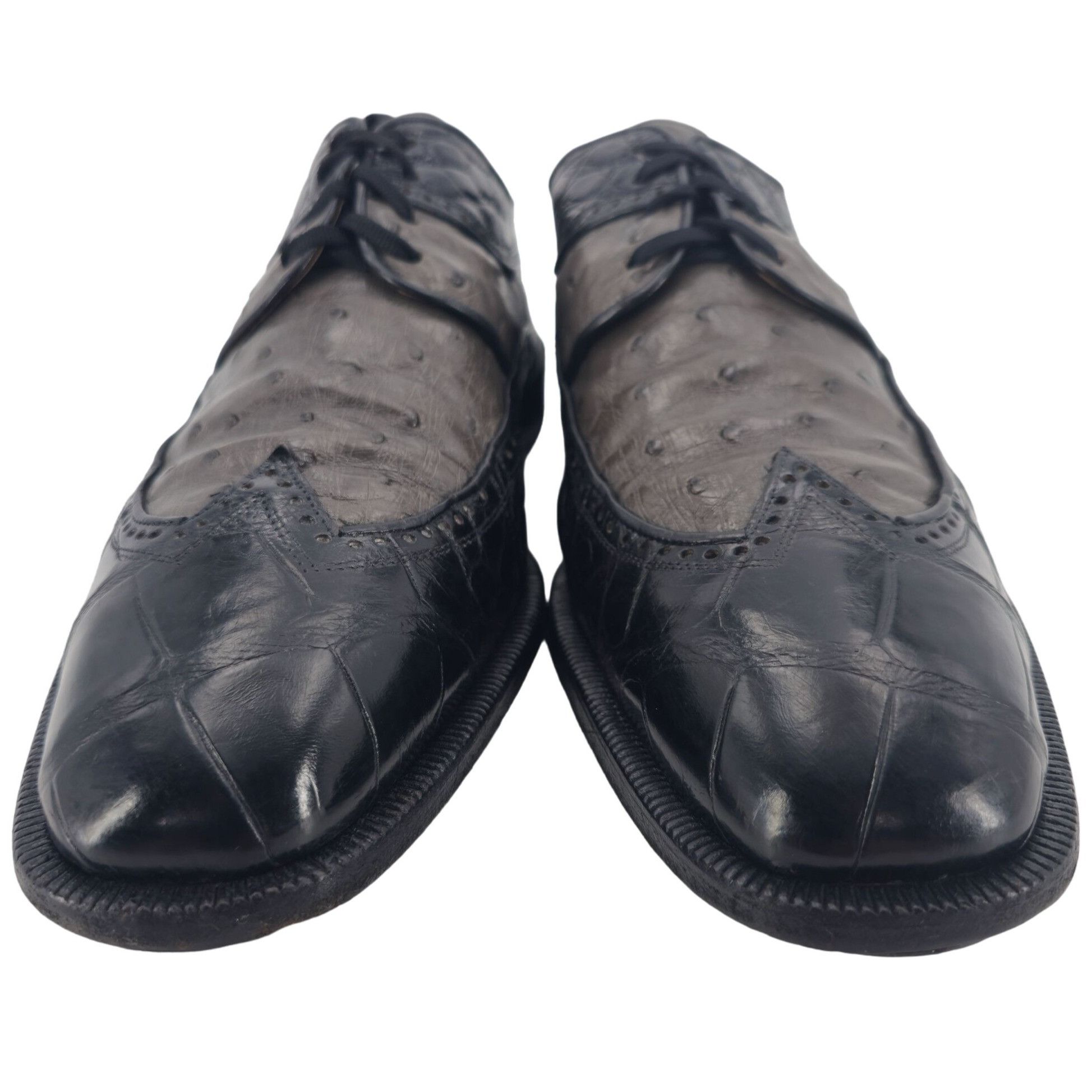 Mauri Mauri Italy Men 15 Exotic Alligator Ostrich Dress Shoe Grey Size US 15 / EU 48 - 9 Thumbnail