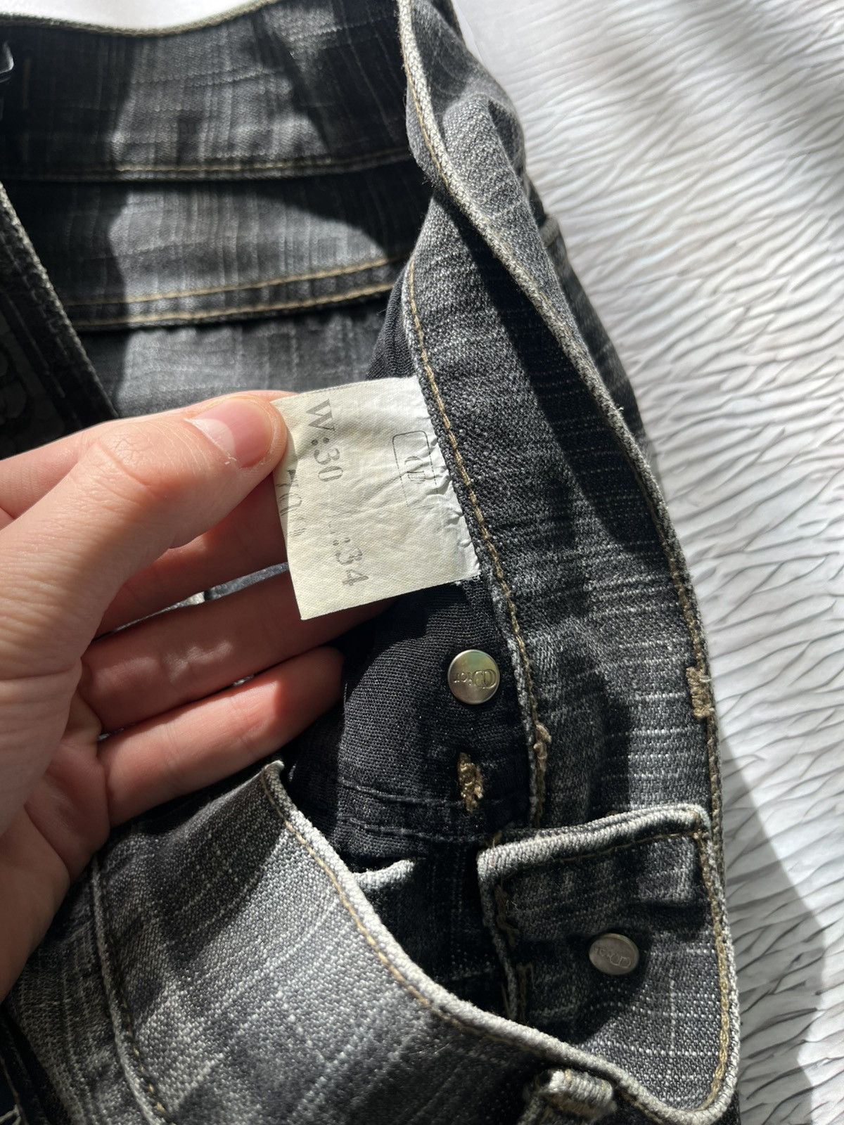 John Galliano CD Vintage 90s Denim Jeans Gray John Galliano Size US 30 / EU 46 - 7 Thumbnail