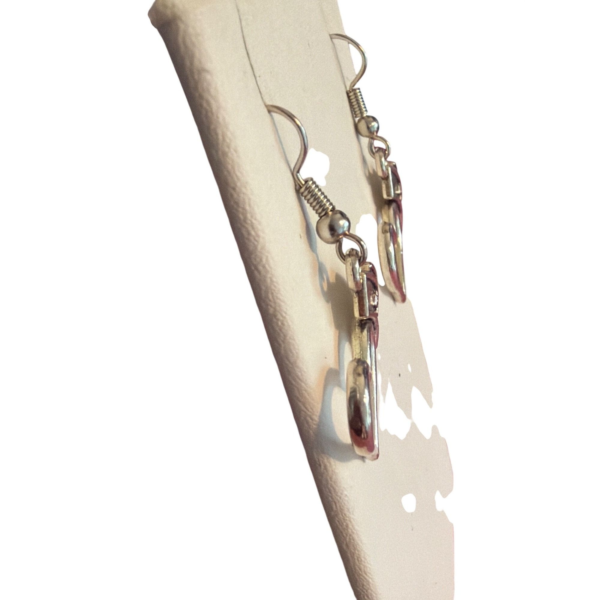 Other Nurse Hat Heart Silver Tone Dangle Hook Earrings Healthcare Size ONE SIZE - 3 Thumbnail
