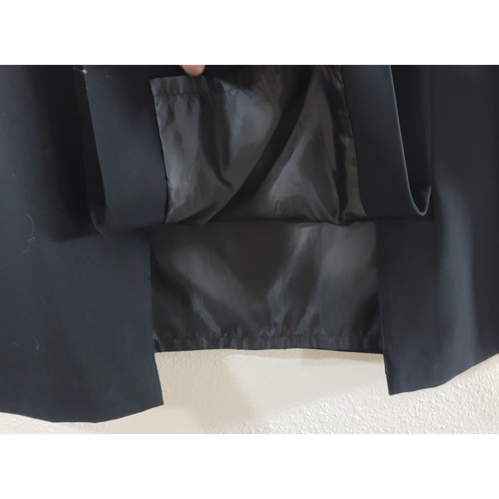 Other Liz Claiborne Black Flat Front Midi Skirt 16W Plus Lined Size 38" / US 16 / IT 52 - 3 Thumbnail