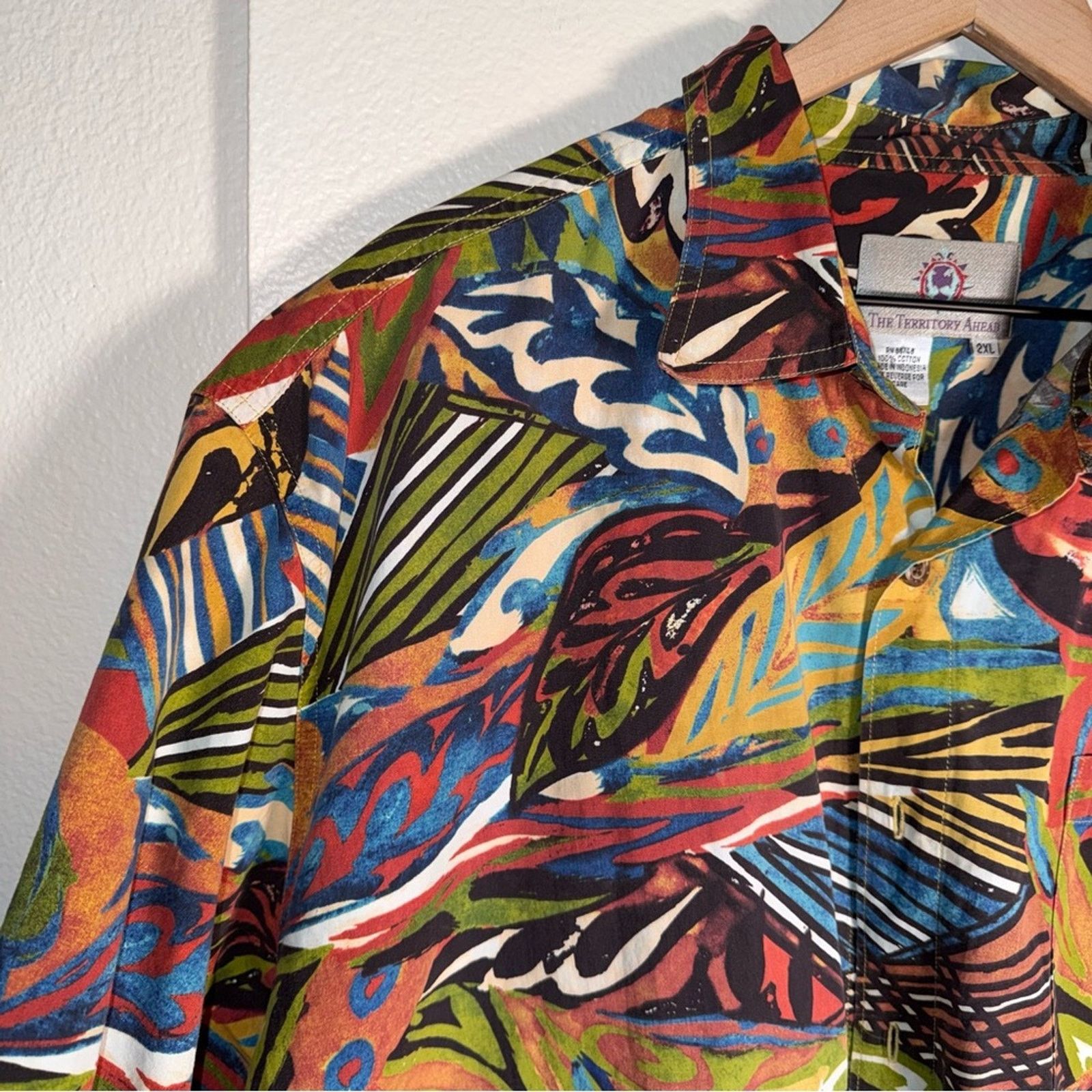 The Territory Ahead THE TERRITORY AHEAD resort wear coastal cotton button up 2X Size US XXL / EU 58 / 5 - 3 Thumbnail