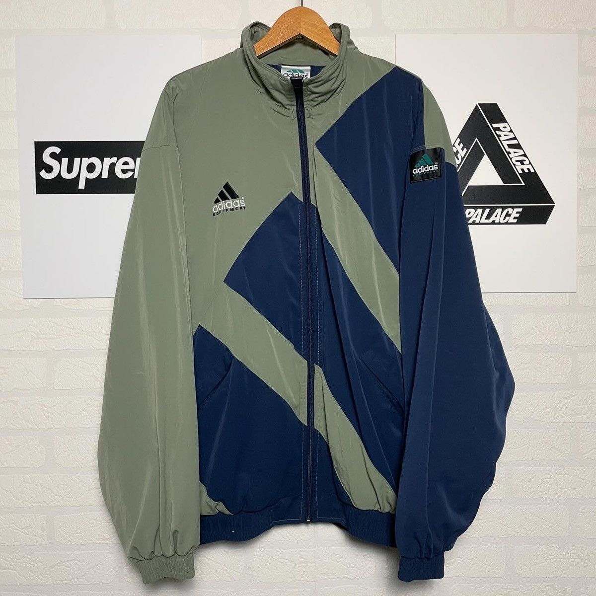 Adidas × Vintage Vintage Adidas Equipment Track Jacket Big Logo Sportswear Size US L / EU 52-54 / 3 - 1 Thumbnail